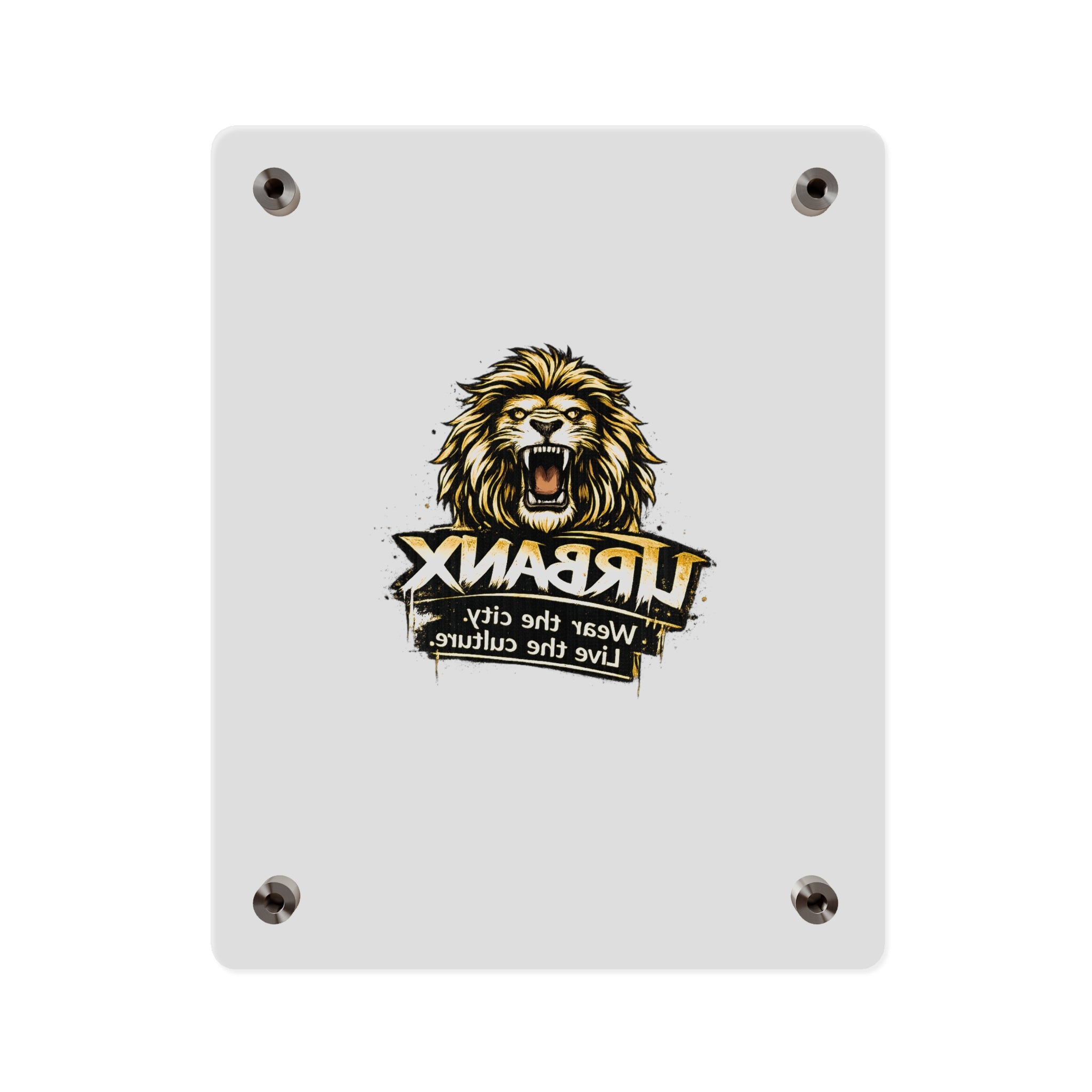 Urbanyx Acrylic Wall Art Panel — UrbanX Roaring Lion Logo Decor
