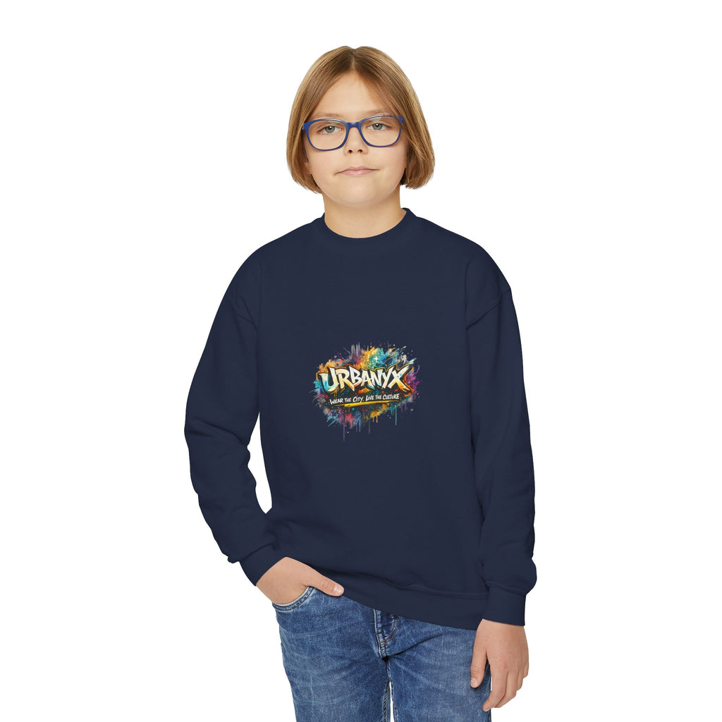 Urbanyx Youth Sweatshirt — 'Urbana' Colorful Graffiti Crewneck