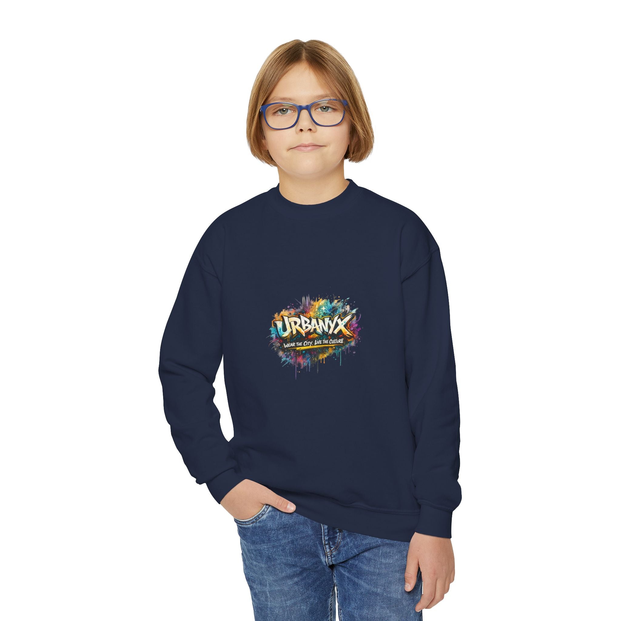 Urbanyx Youth Sweatshirt — 'Urbana' Colorful Graffiti Crewneck