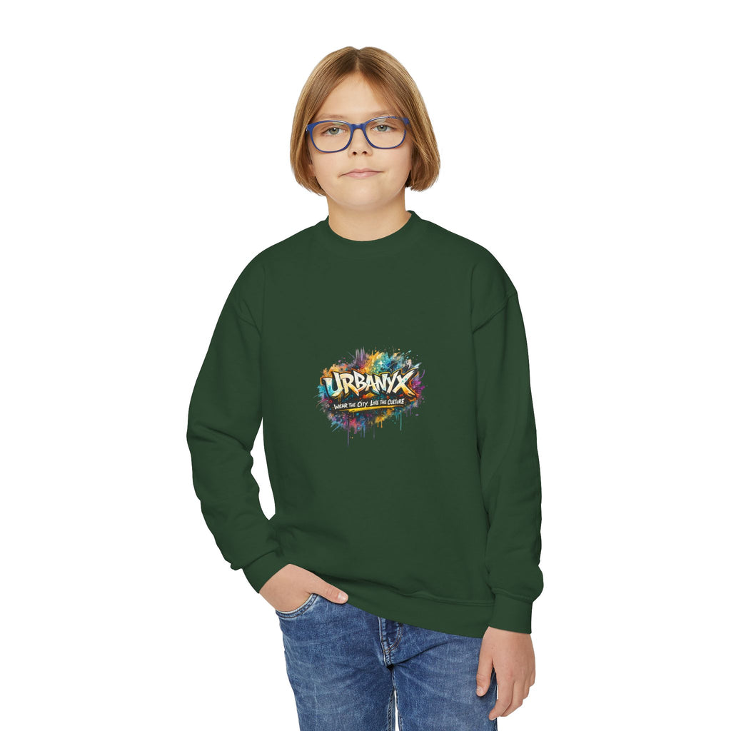 Urbanyx Youth Sweatshirt — 'Urbana' Colorful Graffiti Crewneck