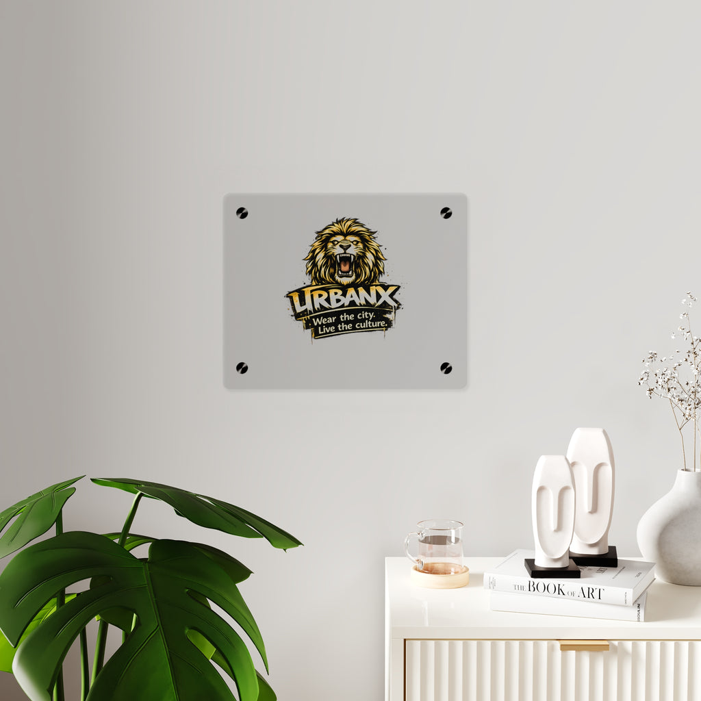 Urbanyx Acrylic Wall Art Panel — UrbanX Roaring Lion Logo Decor