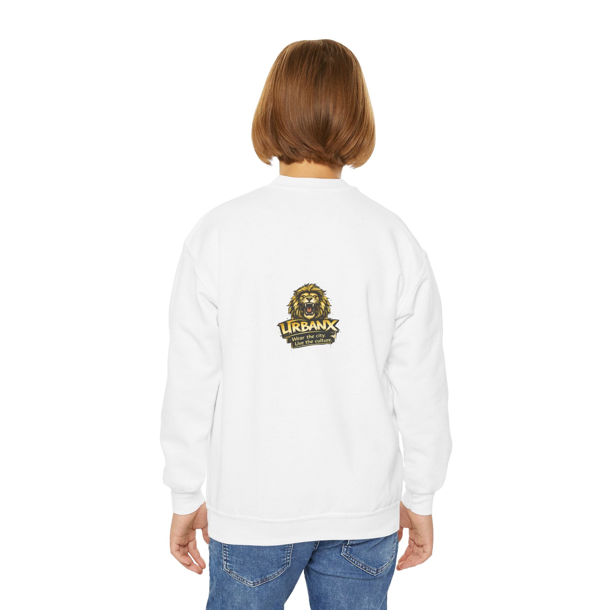 Urbanyx Youth Crewneck Sweatshirt - Colorful Urban Graffiti Logo Crew