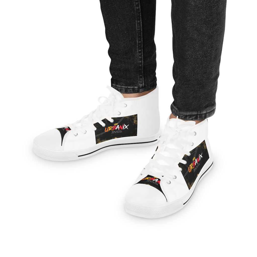 High Top Sneakers — Urban Graffiti Logo Men's Casual Shoes