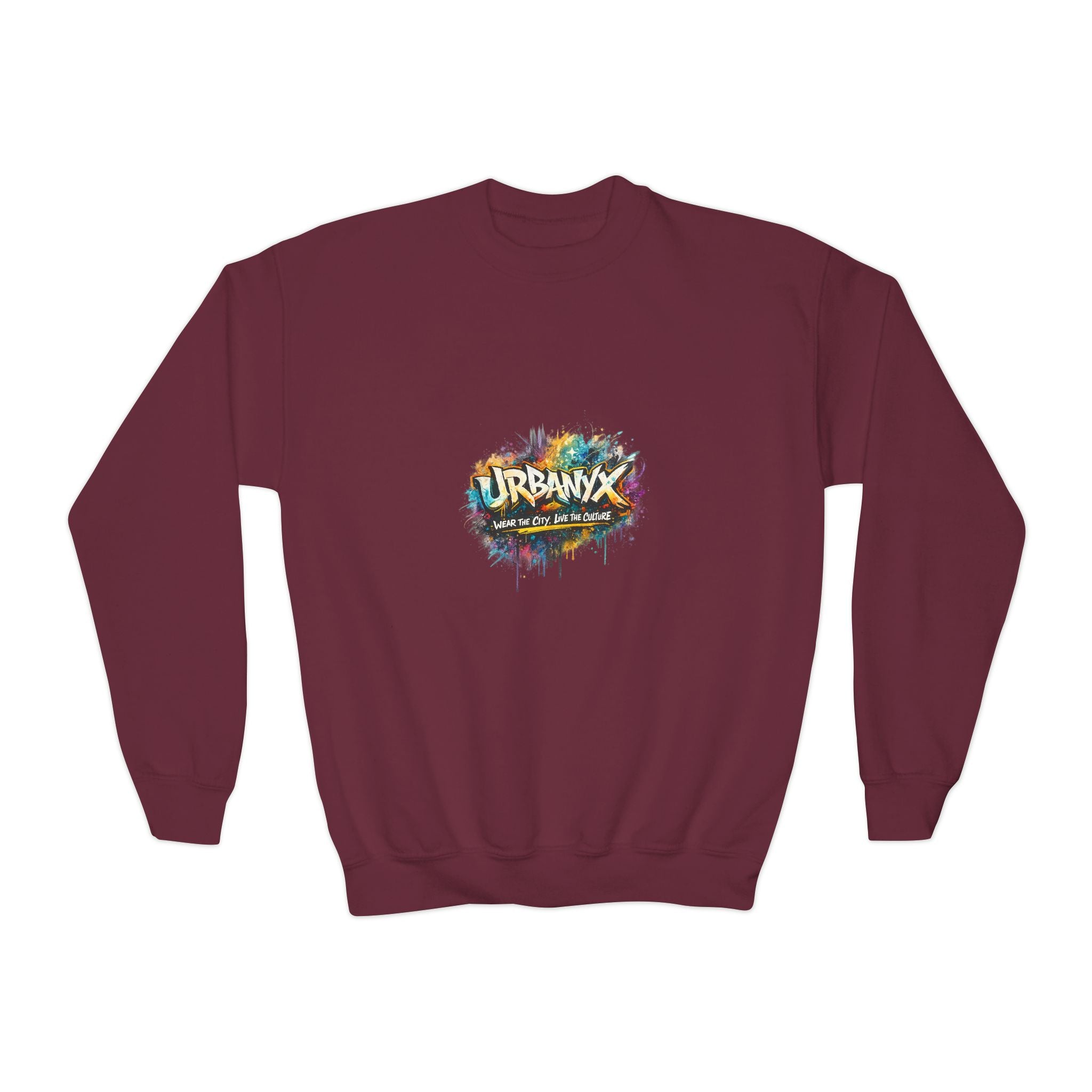 Urbanyx Youth Sweatshirt — 'Urbana' Colorful Graffiti Crewneck