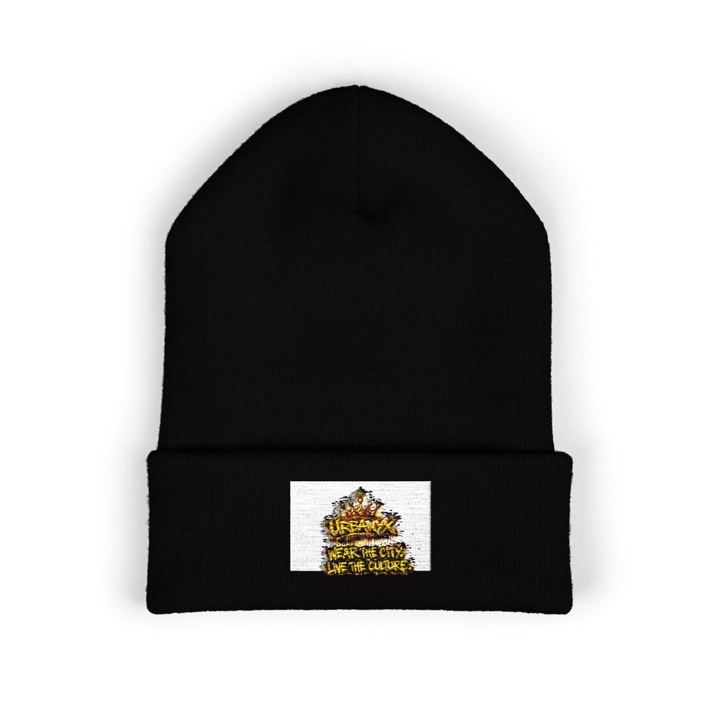 Urbanyx Embroidered Golden Poop Beanie — Cute Novelty Cuffed Winter Hat