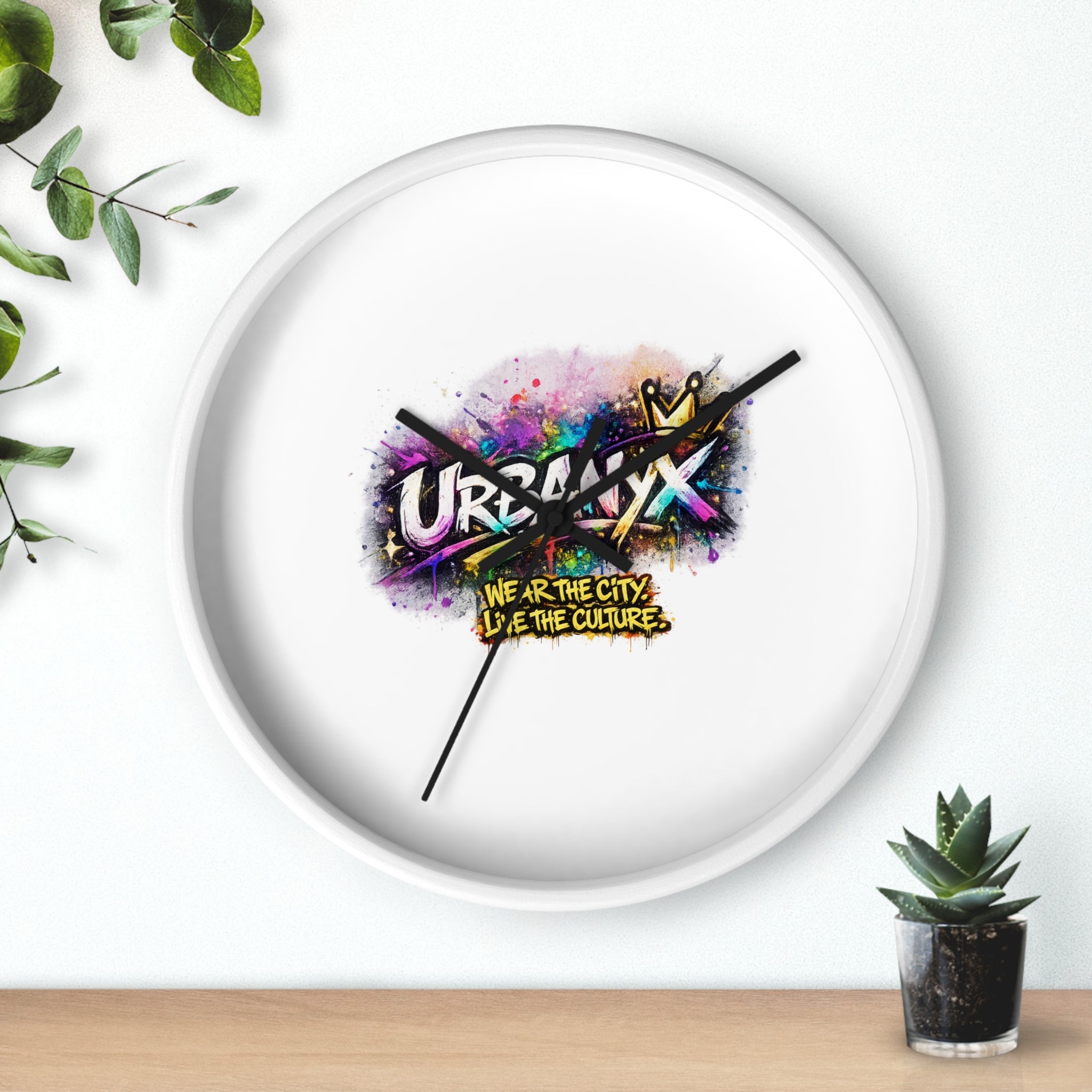 Urbanyx Graffiti Wall Clock — Colorful Street Art Timepiece