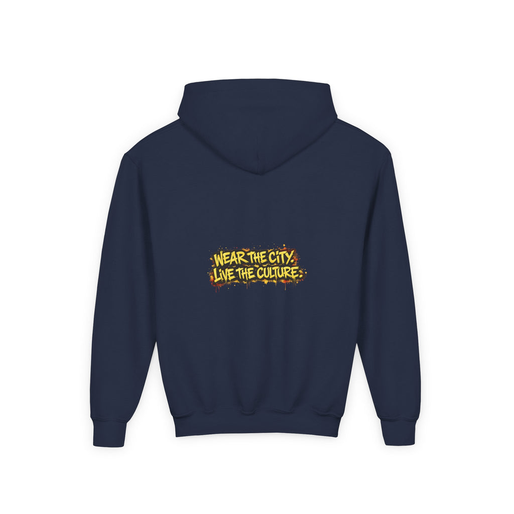 UrbanyX Youth Hoodie — UrbanX Graffiti Crown "Wear the City, Live the Culture" Streetwear