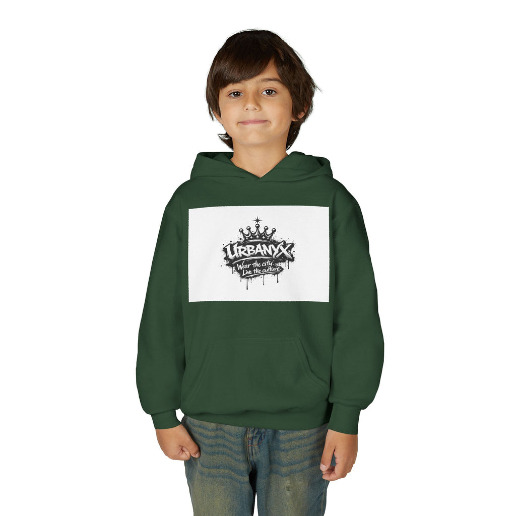 Urbanyx Youth Hoodie — UrbanX Graffiti Logo Sweatshirt (Color Splash)