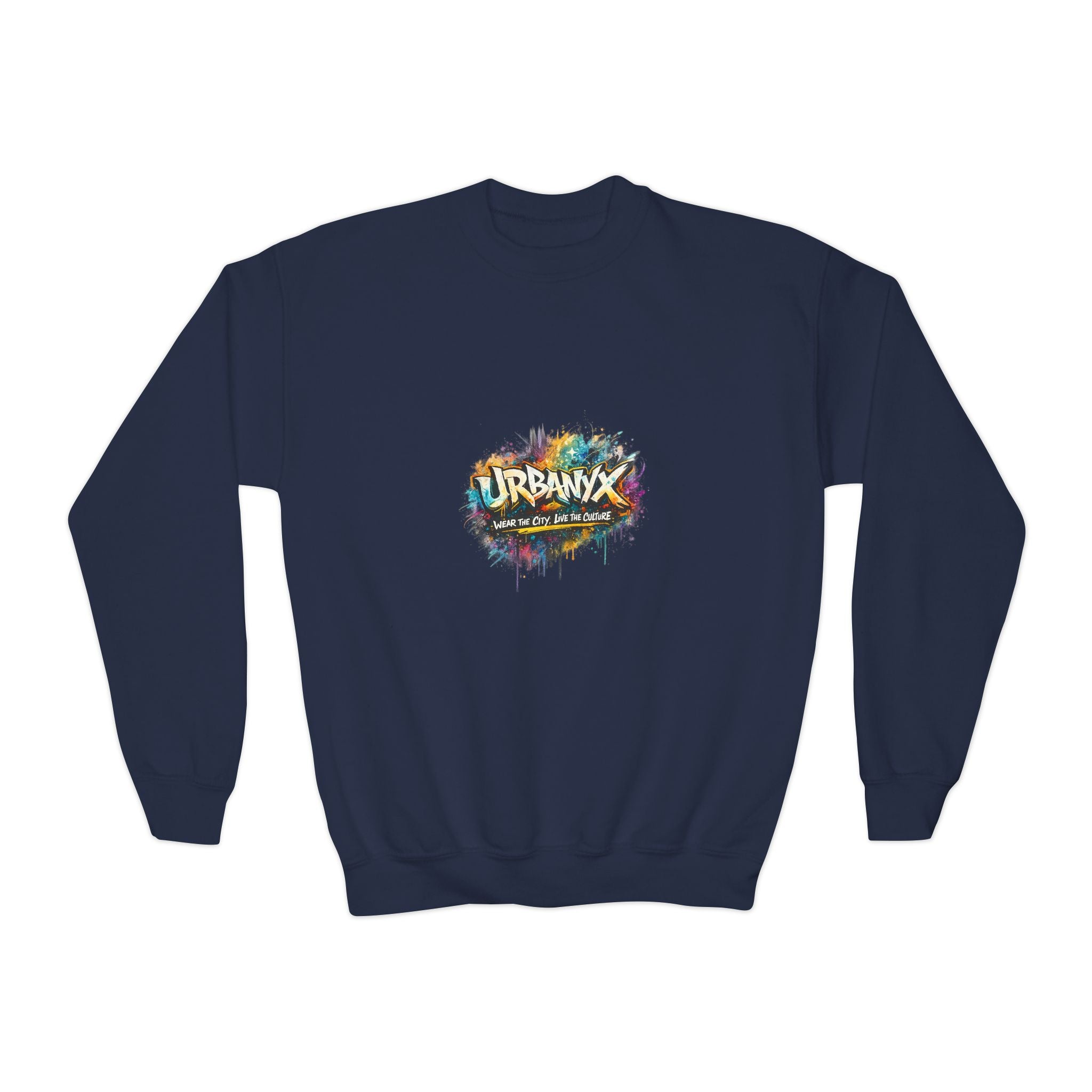Urbanyx Youth Sweatshirt — 'Urbana' Colorful Graffiti Crewneck
