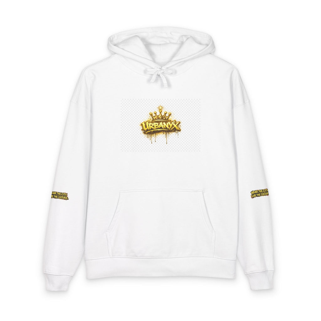 Urbanyx Crown Graffiti Hoodie — "Wear the City, Live the Culture" Organic Relaxed Sweatshirt