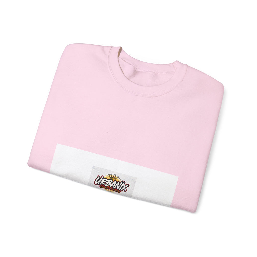 Crewneck Sweatshirt — 'Vibrant Urbanix' Logo Minimalist Streetwear