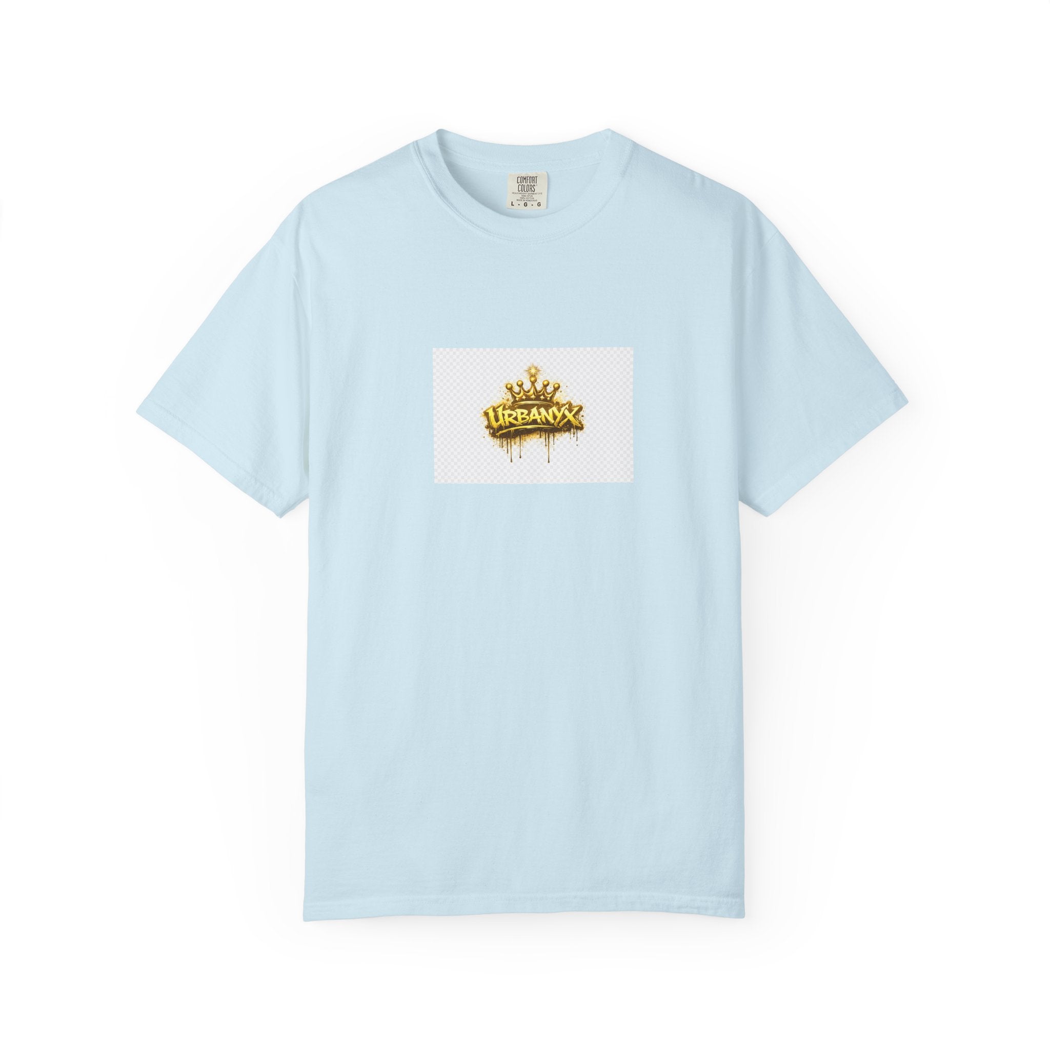 Crowned Urbanaxy Logo T-Shirt — Gold Drip Streetwear Tee