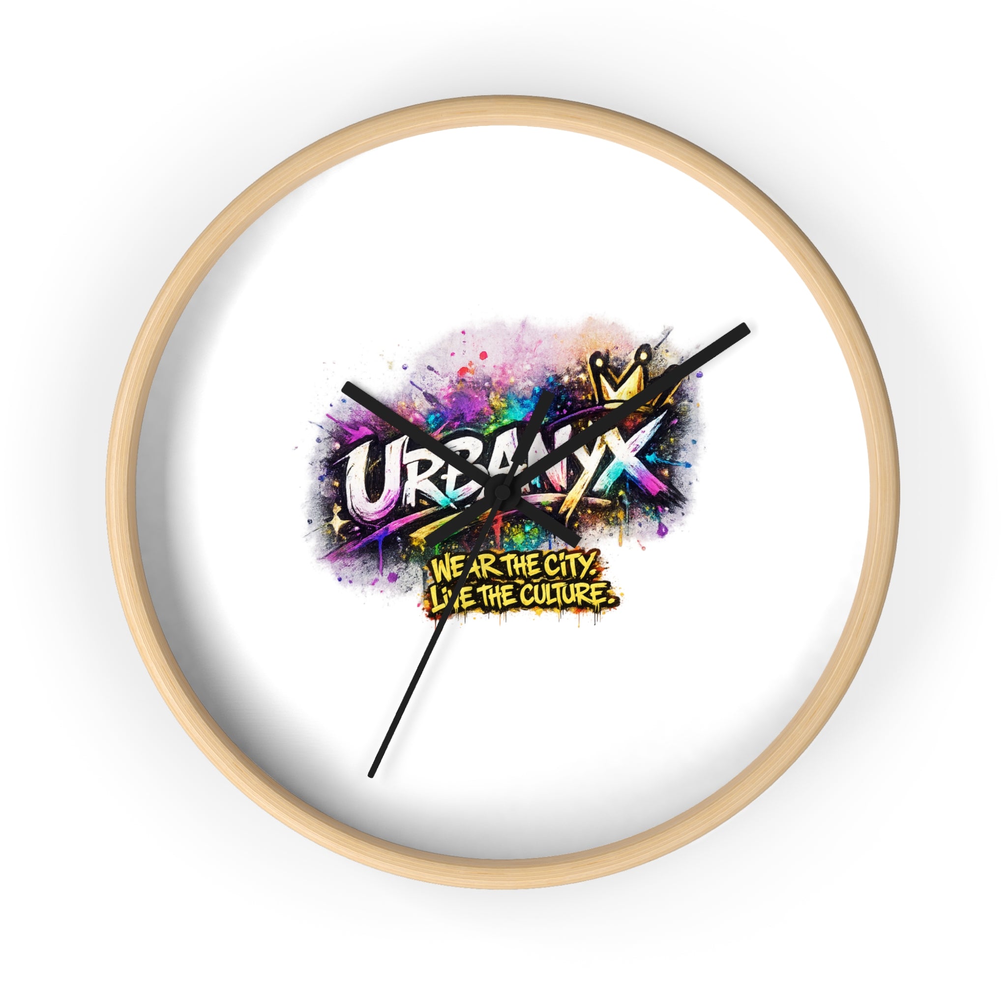 Urbanyx Graffiti Wall Clock — Colorful Street Art Timepiece