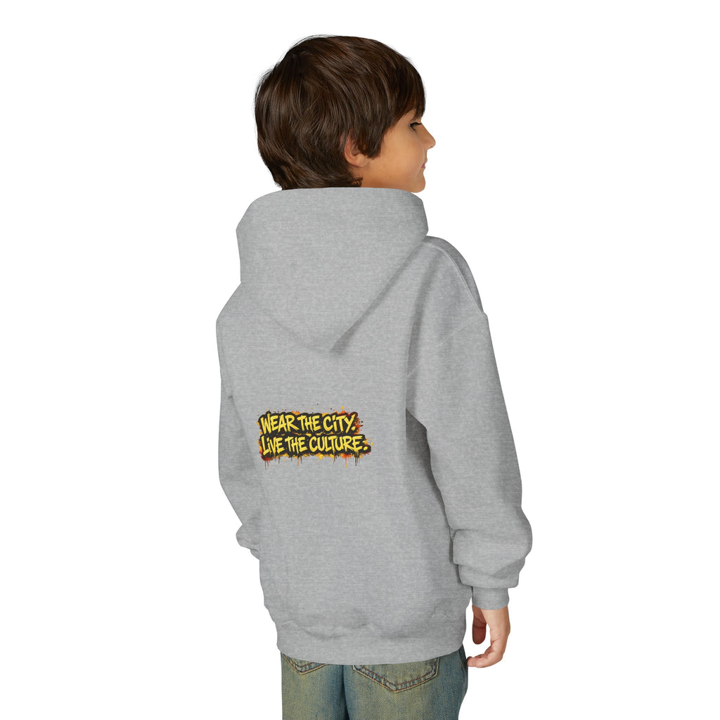 UrbanyX Youth Hoodie — UrbanX Graffiti Crown "Wear the City, Live the Culture" Streetwear
