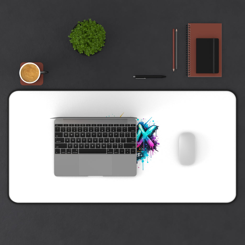 Urbanyx Graffiti Desk Mat — 'Wear the City, Live the Culture' Large Mouse Pad