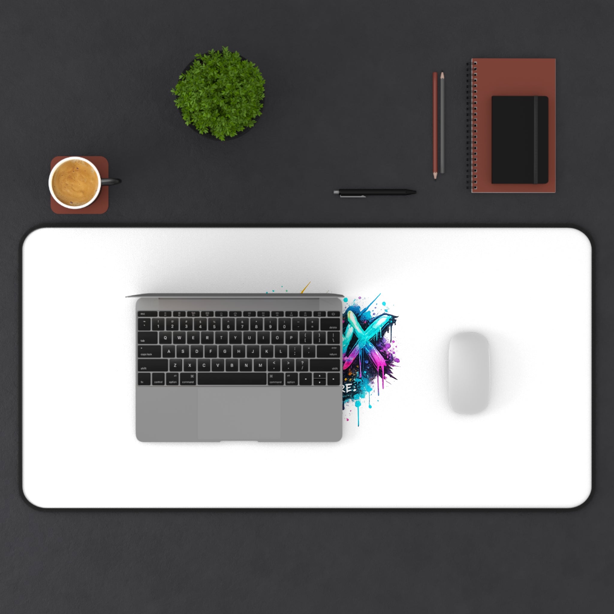 Urbanyx Graffiti Desk Mat — 'Wear the City, Live the Culture' Large Mouse Pad