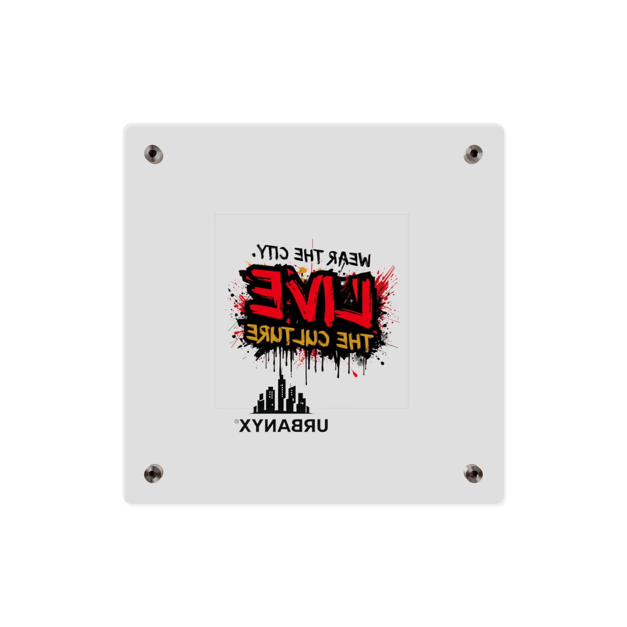 Urbanyx Live The Culture Acrylic Wall Art Panel – Urban Graffiti City Decor