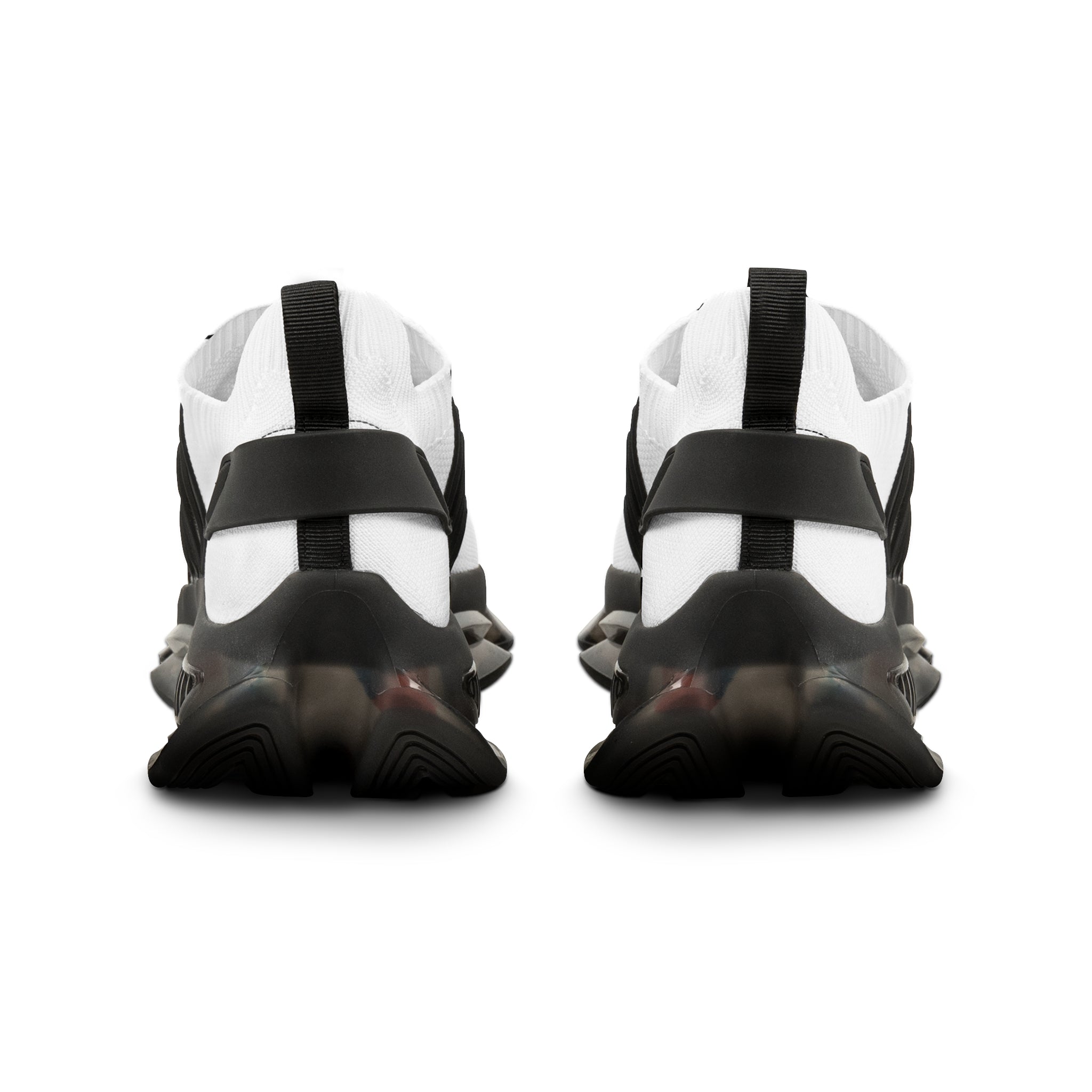 Men's White Mesh Sneakers with Black Star Graphic — Lightweight Athletic Shoes Urbanyx wear the city , we the culture