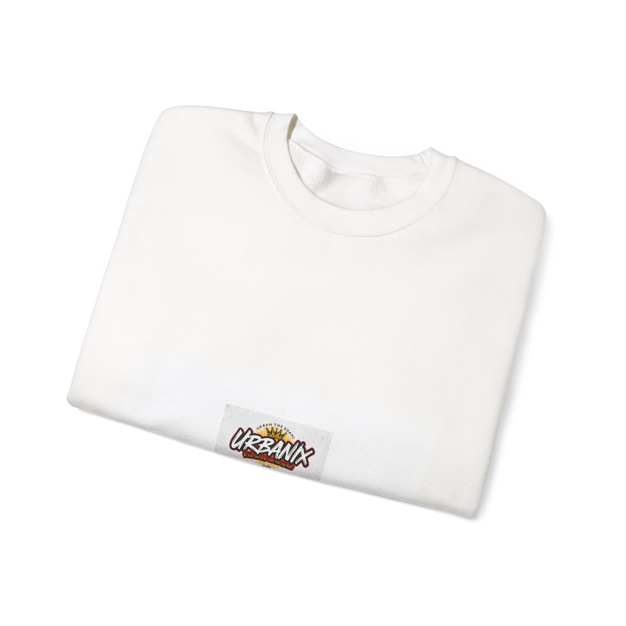 Crewneck Sweatshirt — 'Vibrant Urbanix' Logo Minimalist Streetwear