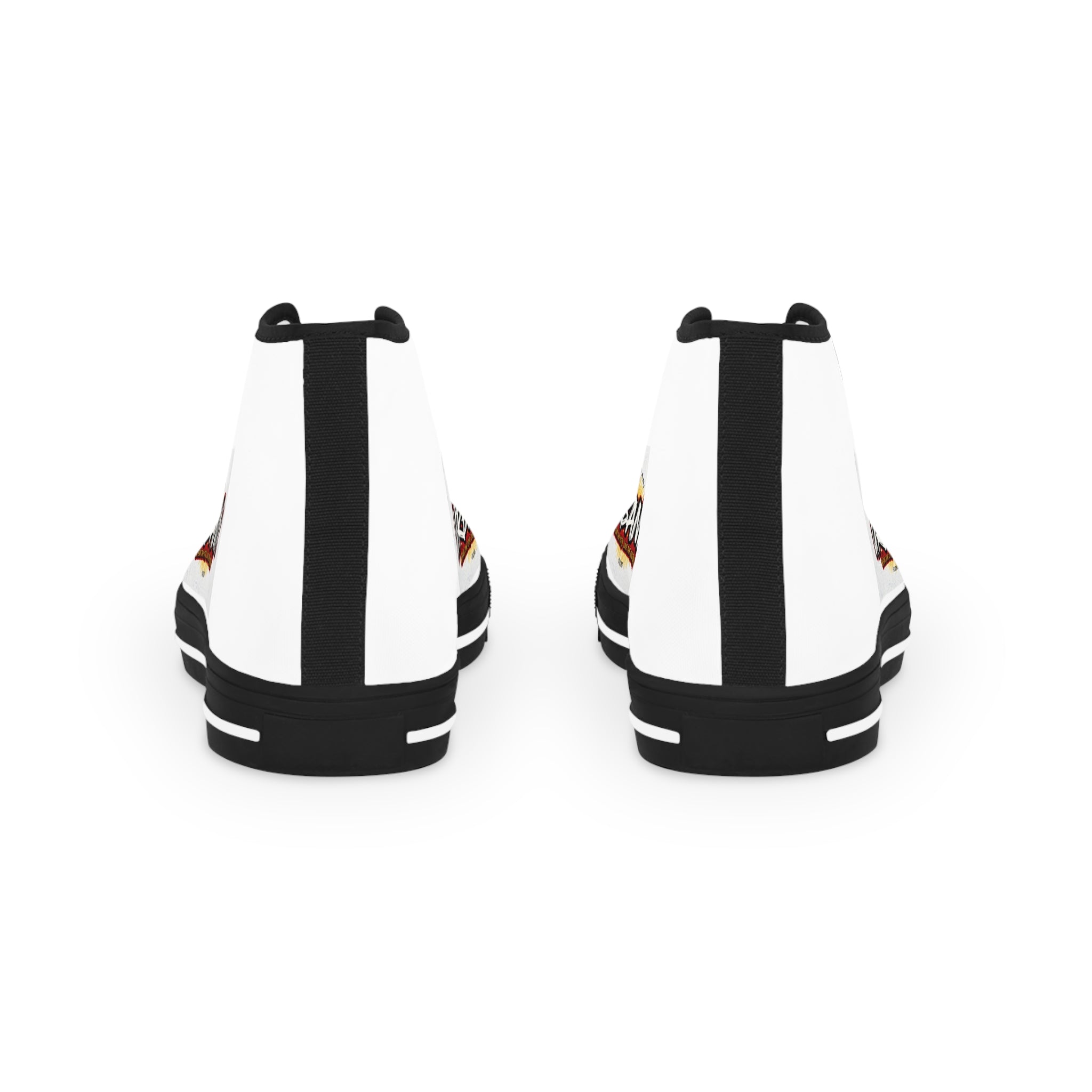 Urbany High Top Sneakers — Urbanix Graffiti Logo White Canvas