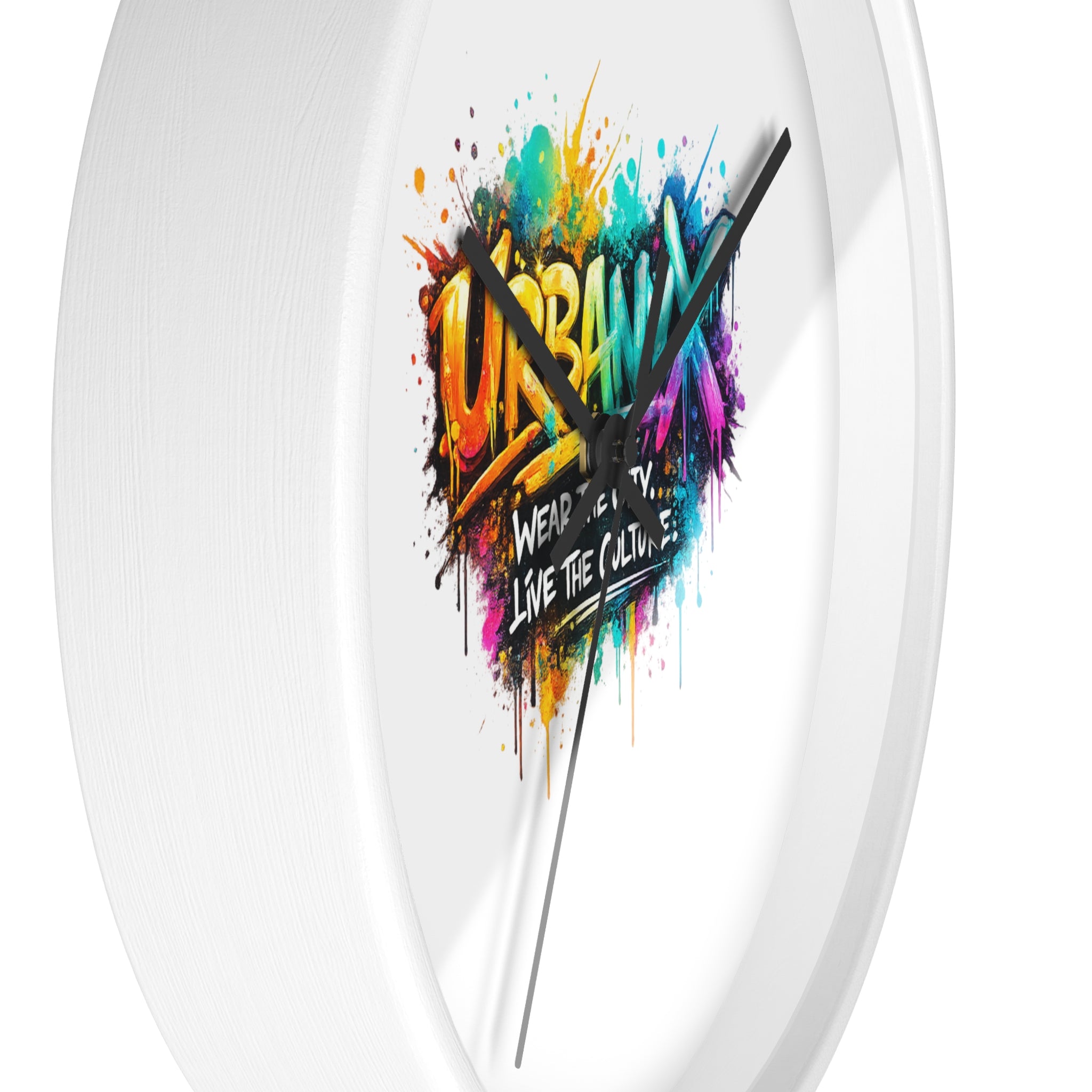 Urbanyx Graffiti Wall Clock — Colorful Street Art "Urban" Design