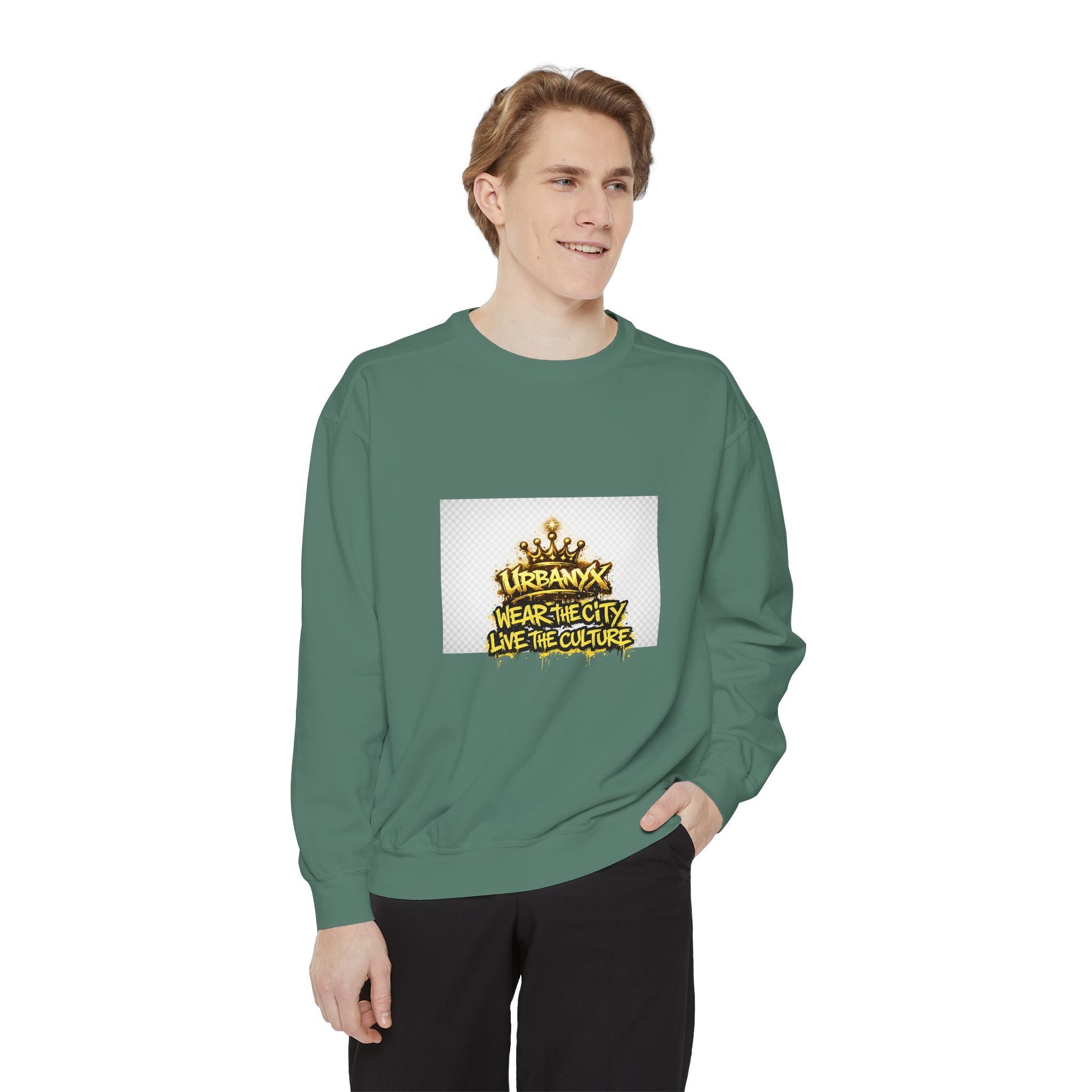 Urbanyx Crown Sweatshirt — "Wear The City Live The Culture" Graphic Crewneck
