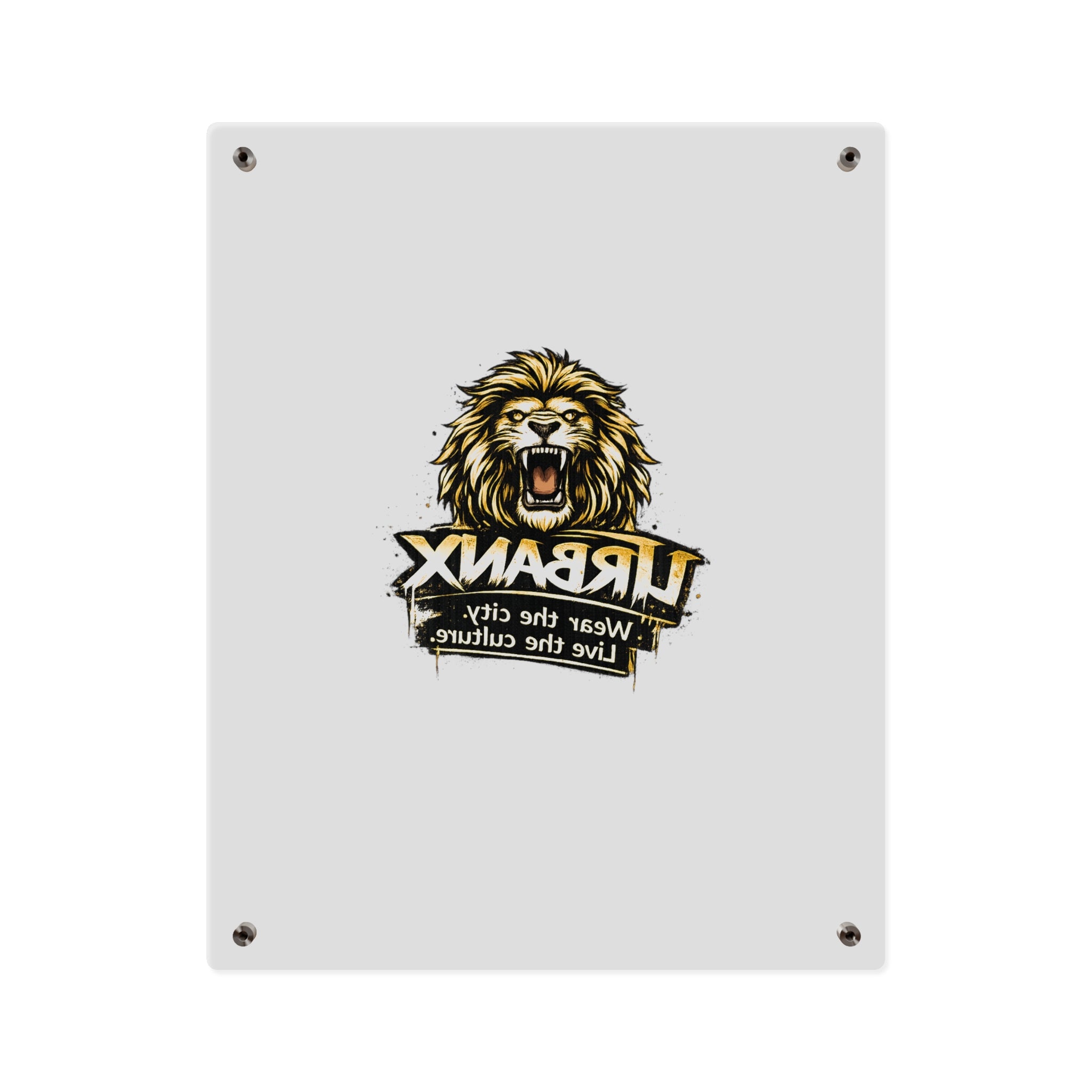 Urbanyx Acrylic Wall Art Panel — UrbanX Roaring Lion Logo Decor
