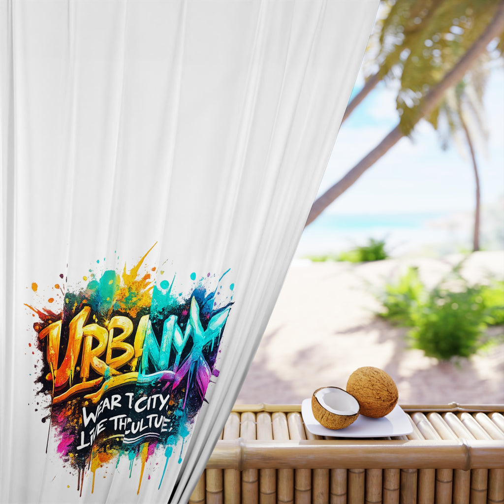 Urbanyx Graffiti Window Curtain — Colorful 'Urban' Street Art Design