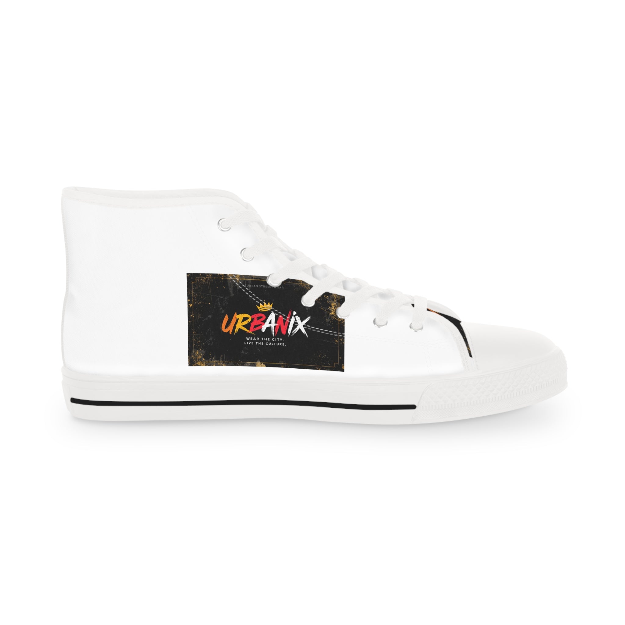 High Top Sneakers — Urban Graffiti Logo Men's Casual Shoes