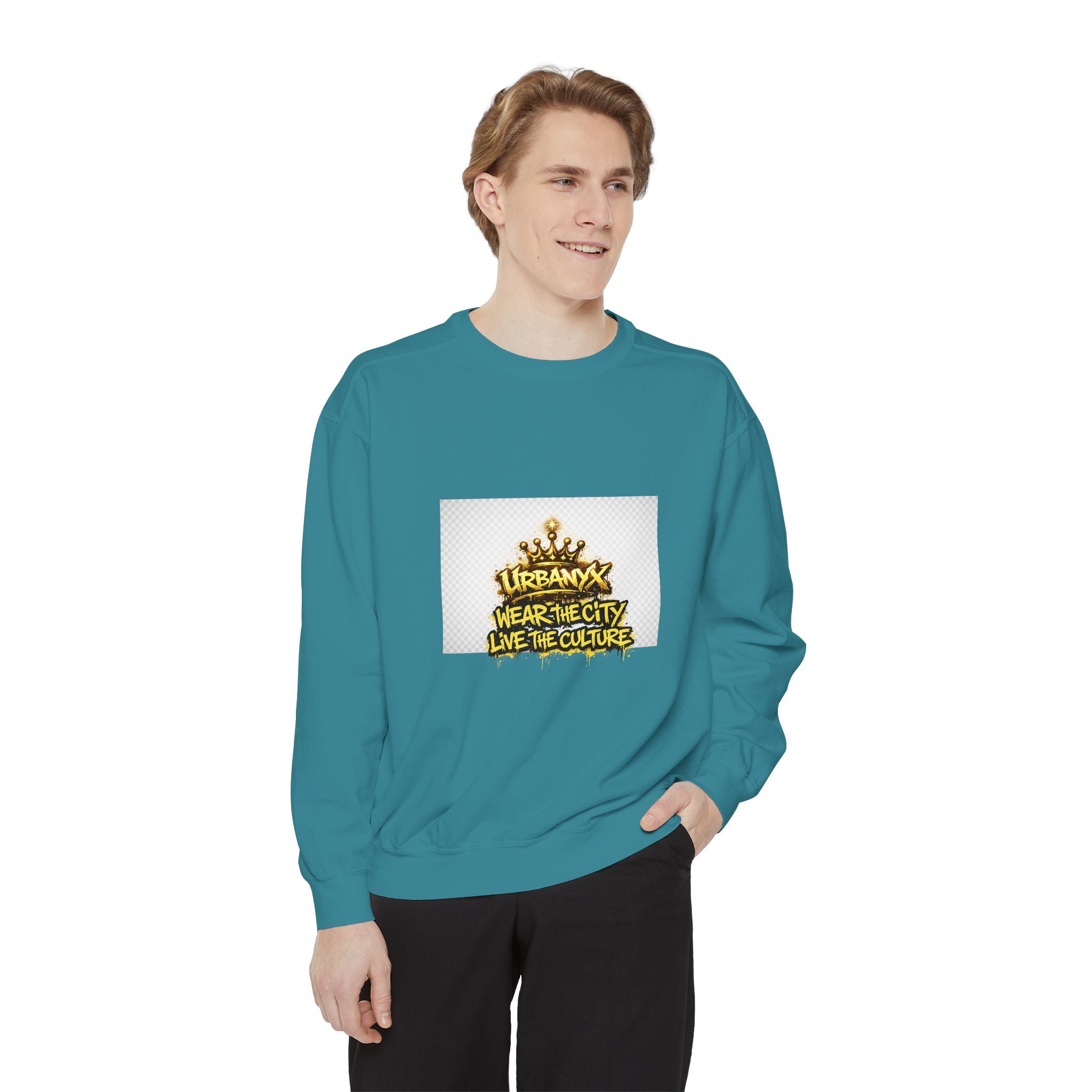 Urbanyx Crown Sweatshirt — "Wear The City Live The Culture" Graphic Crewneck