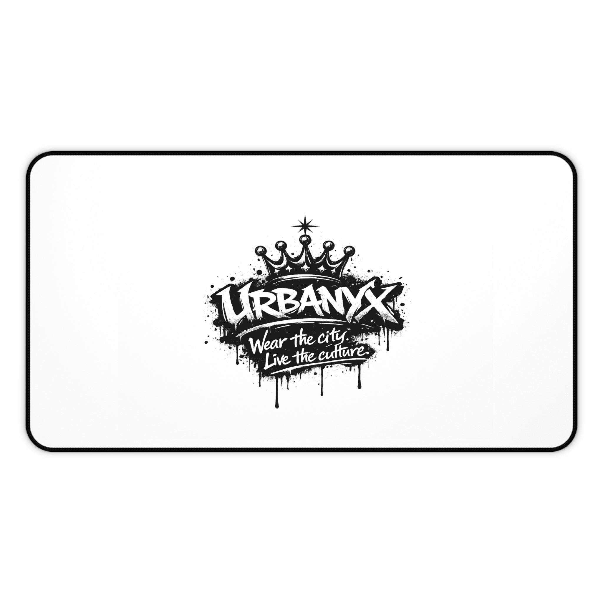 Urbanyx  Crown Desk Mat — Graffiti Logo Mouse Pad for Gamers & Creatives