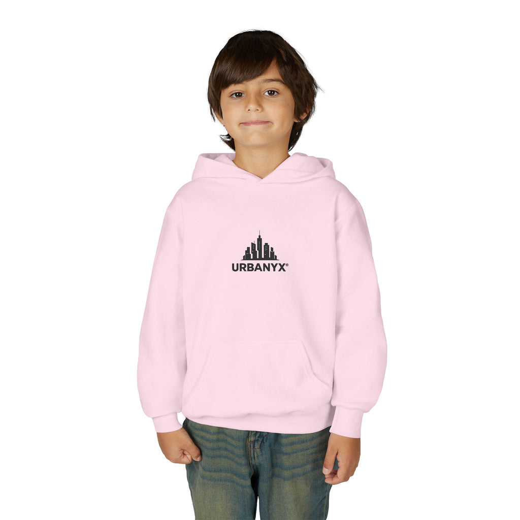 Urbanyx Kids Hoodie — UrbanX Logo Front & Colorful Graffiti Back Youth Sweatshirt