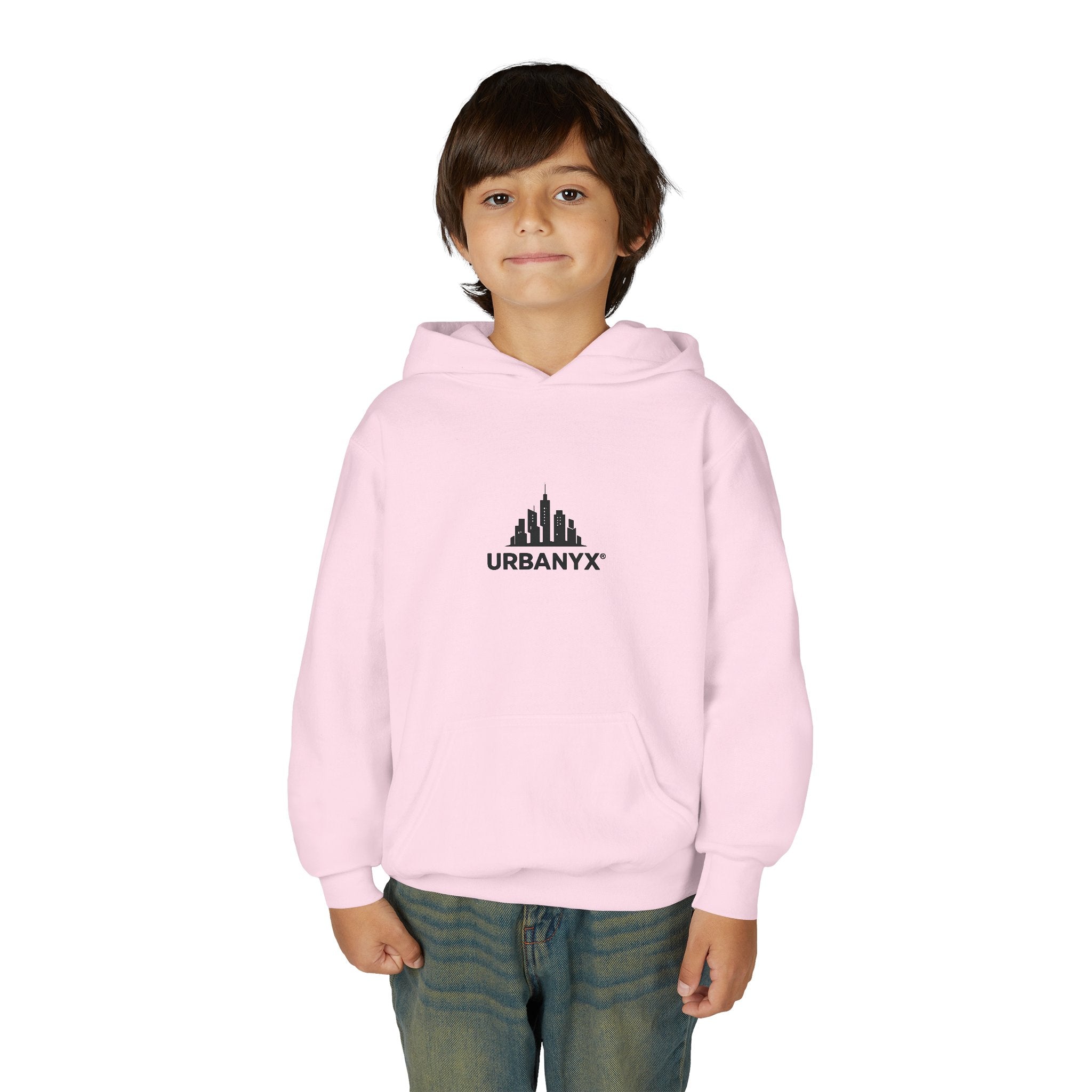 Urbanyx Kids Hoodie — UrbanX Logo Front & Colorful Graffiti Back Youth Sweatshirt