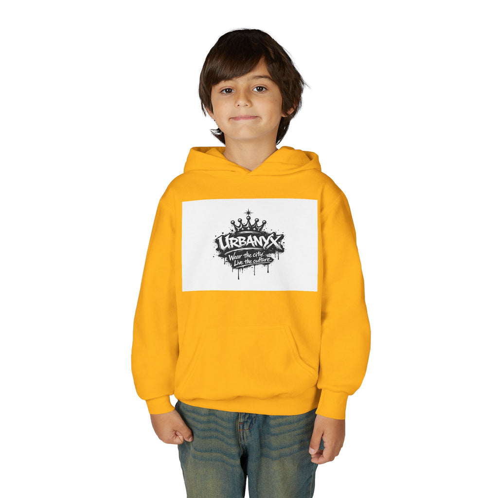 Urbanyx Youth Hoodie — UrbanX Graffiti Logo Sweatshirt (Color Splash)