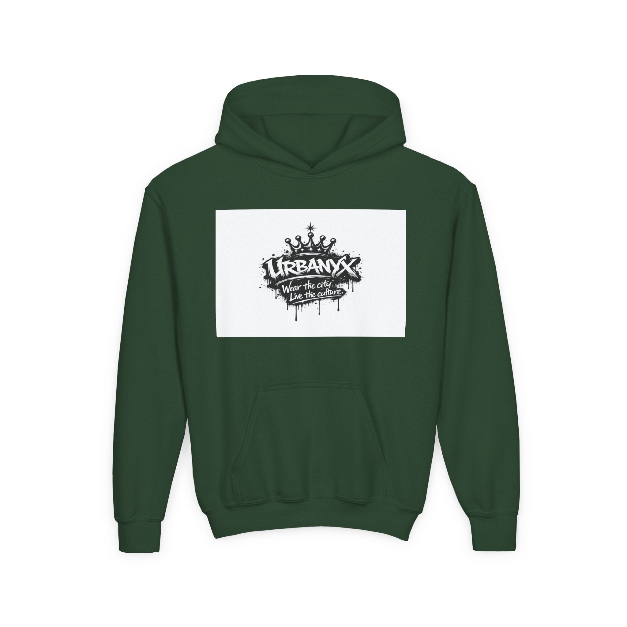 UrbanyX Youth Hoodie — UrbanX Graffiti Crown "Wear the City, Live the Culture" Streetwear
