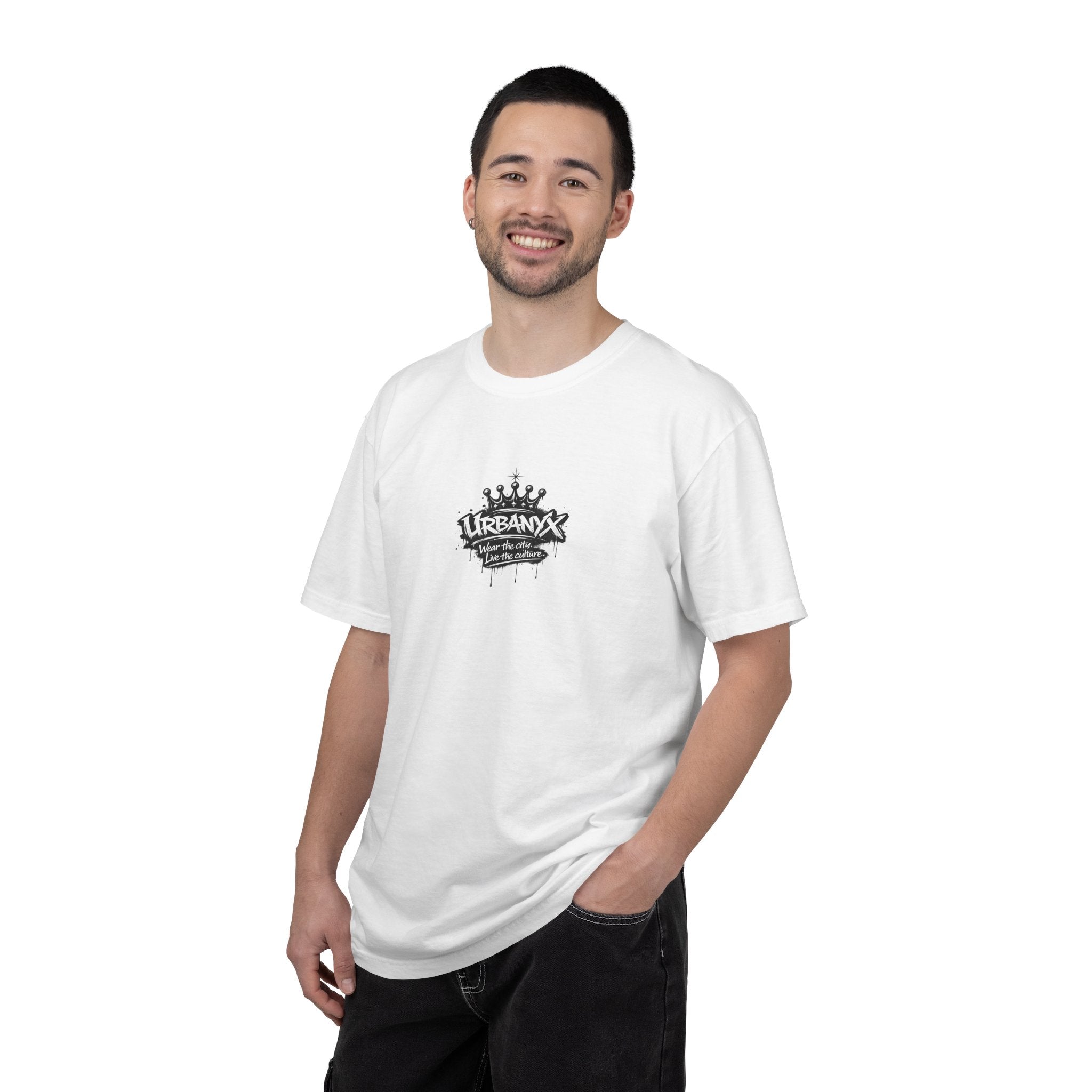 UrbanX Crown Logo T-Shirt — Small Chest Graphic Streetwear Tee