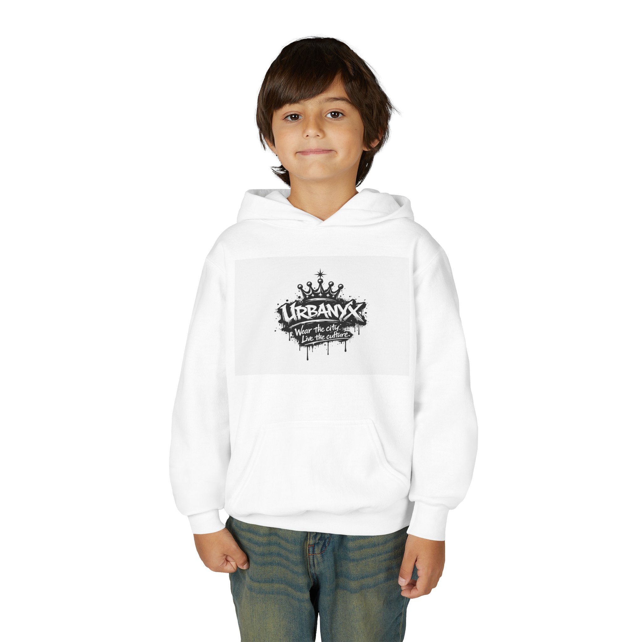 UrbanyX Youth Hoodie — UrbanX Graffiti Crown "Wear the City, Live the Culture" Streetwear