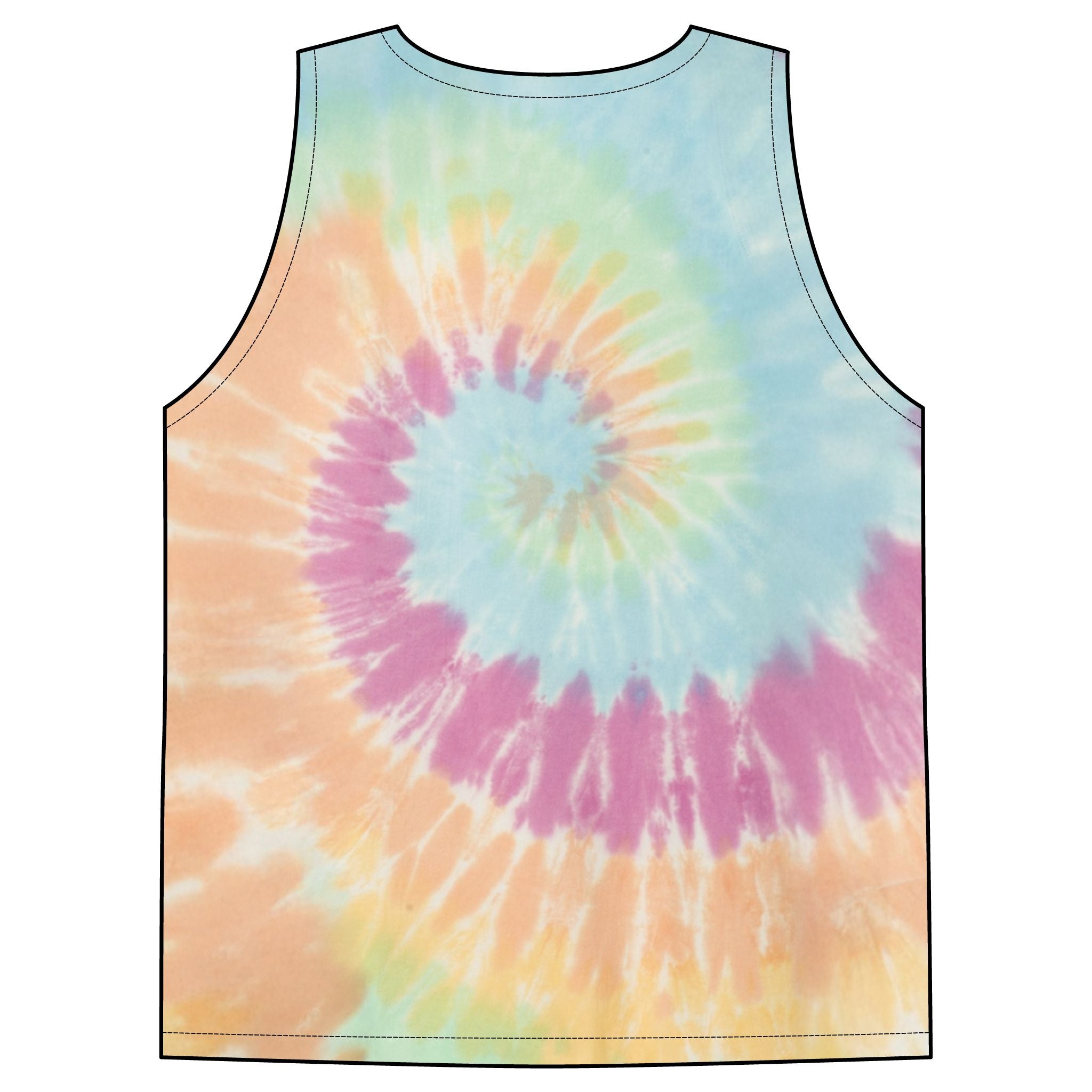 UrbanyXTie-Dye Tank Top — Retro Spiral Pastel Beachwear