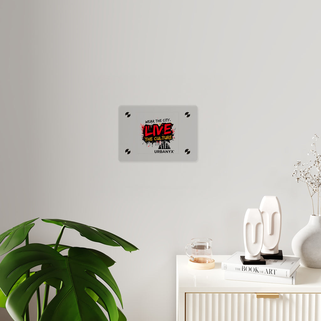 Urbanyx Live The Culture Acrylic Wall Art Panel – Urban Graffiti City Decor