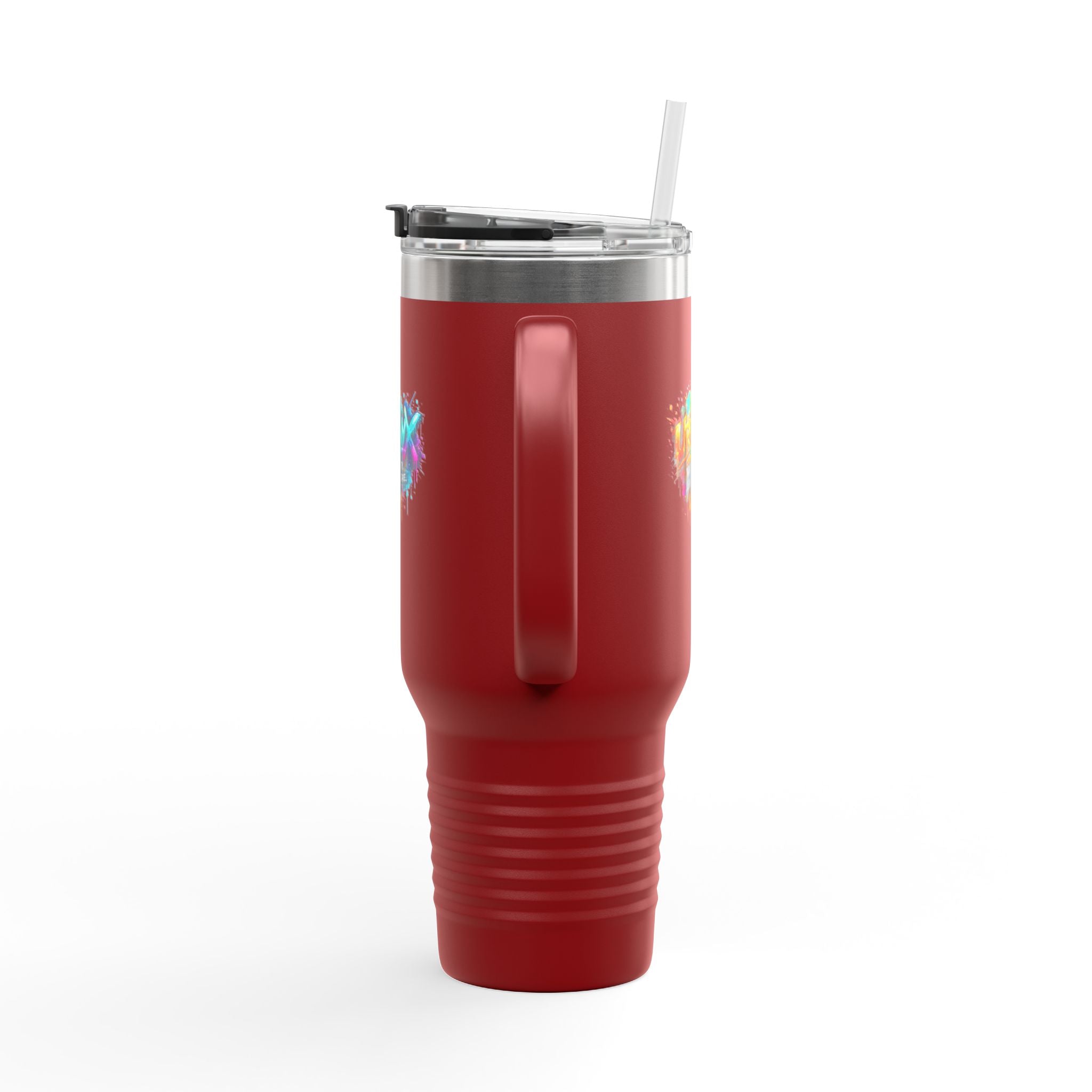 Urbanyx 40oz Insulated Travel Mug — Urban Graffiti 'Urban X' Colorful Logo