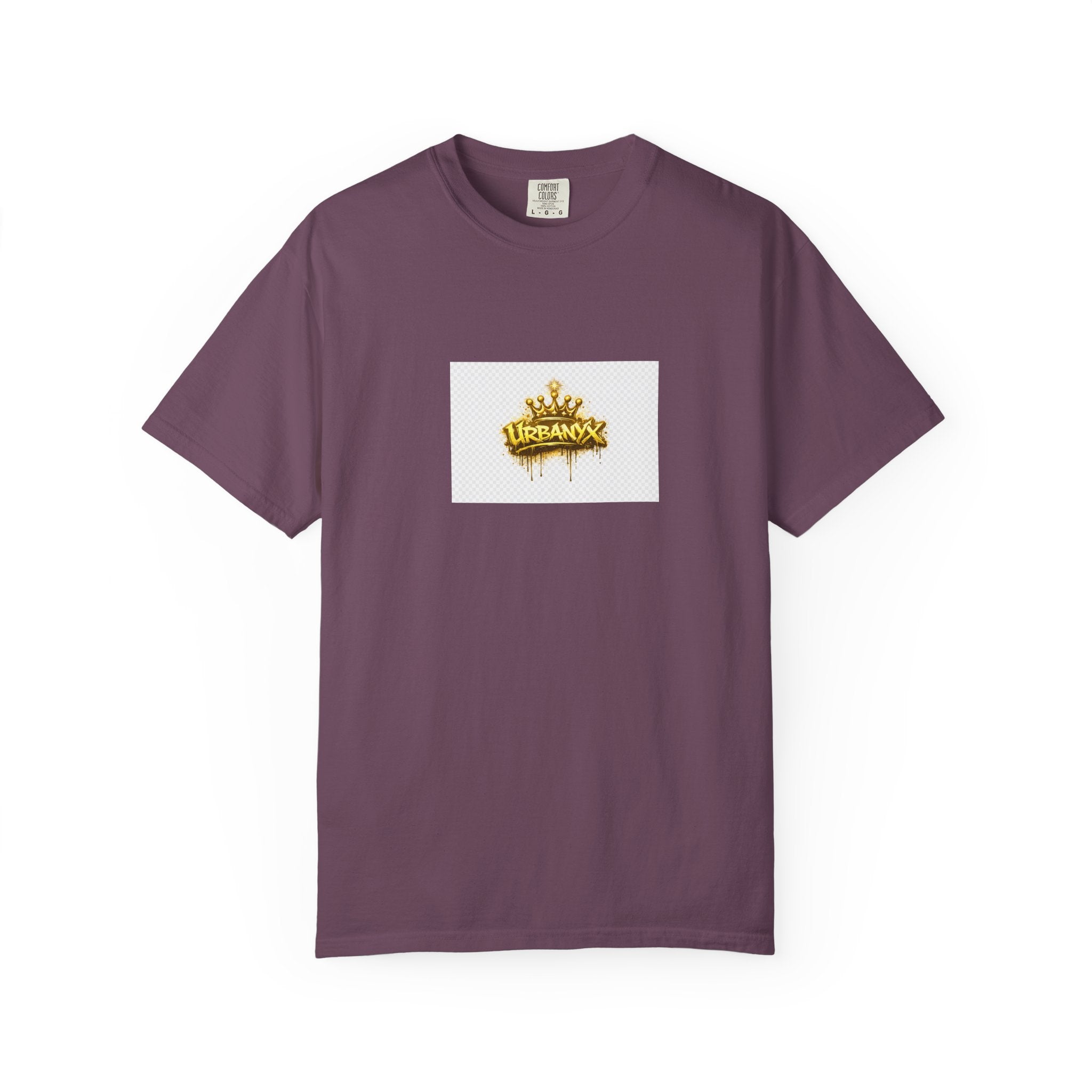 Crowned Urbanaxy Logo T-Shirt — Gold Drip Streetwear Tee