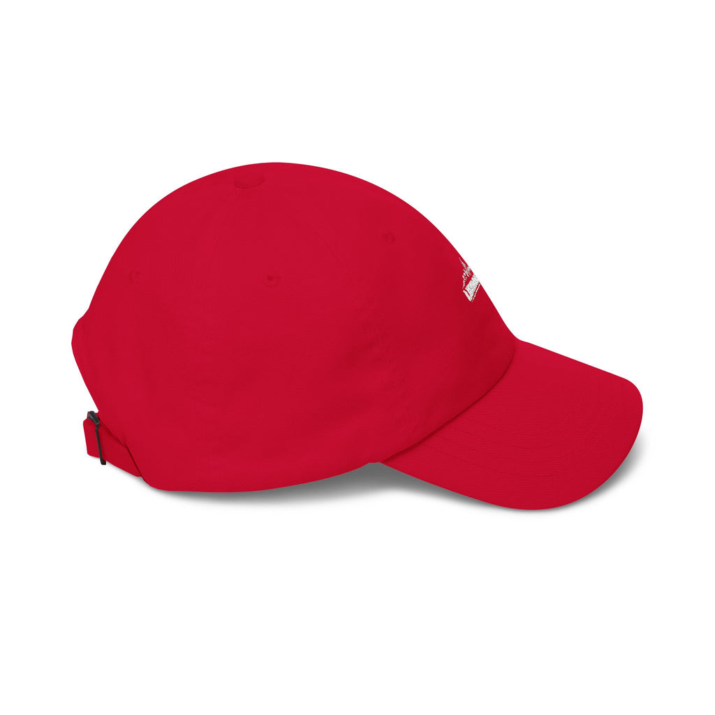 Urbanyx Dad Cap — Minimalist White Skyline Embroidered Hat