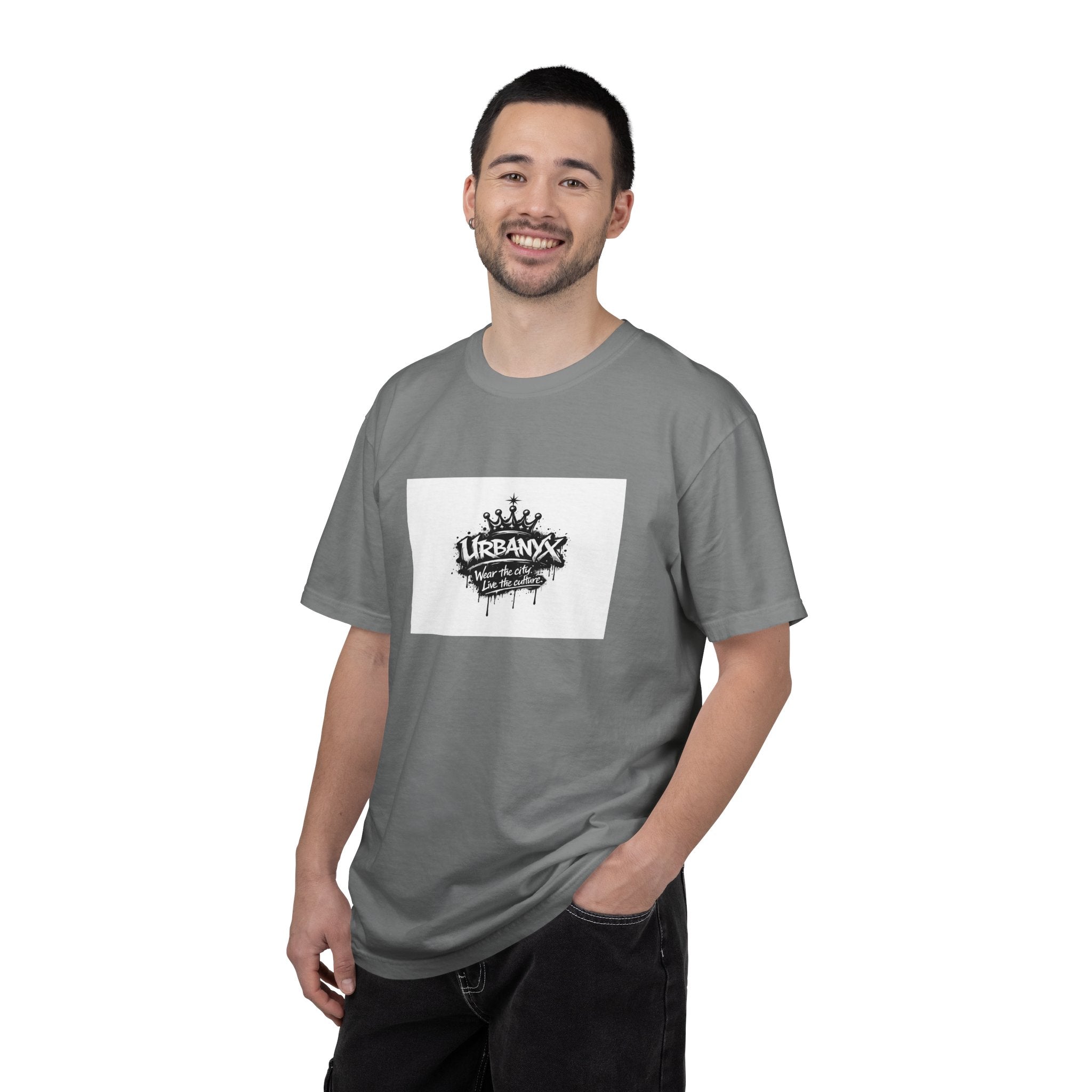 Urban Crown Graphic T-Shirt — "URBANYC" Distressed Logo Tee