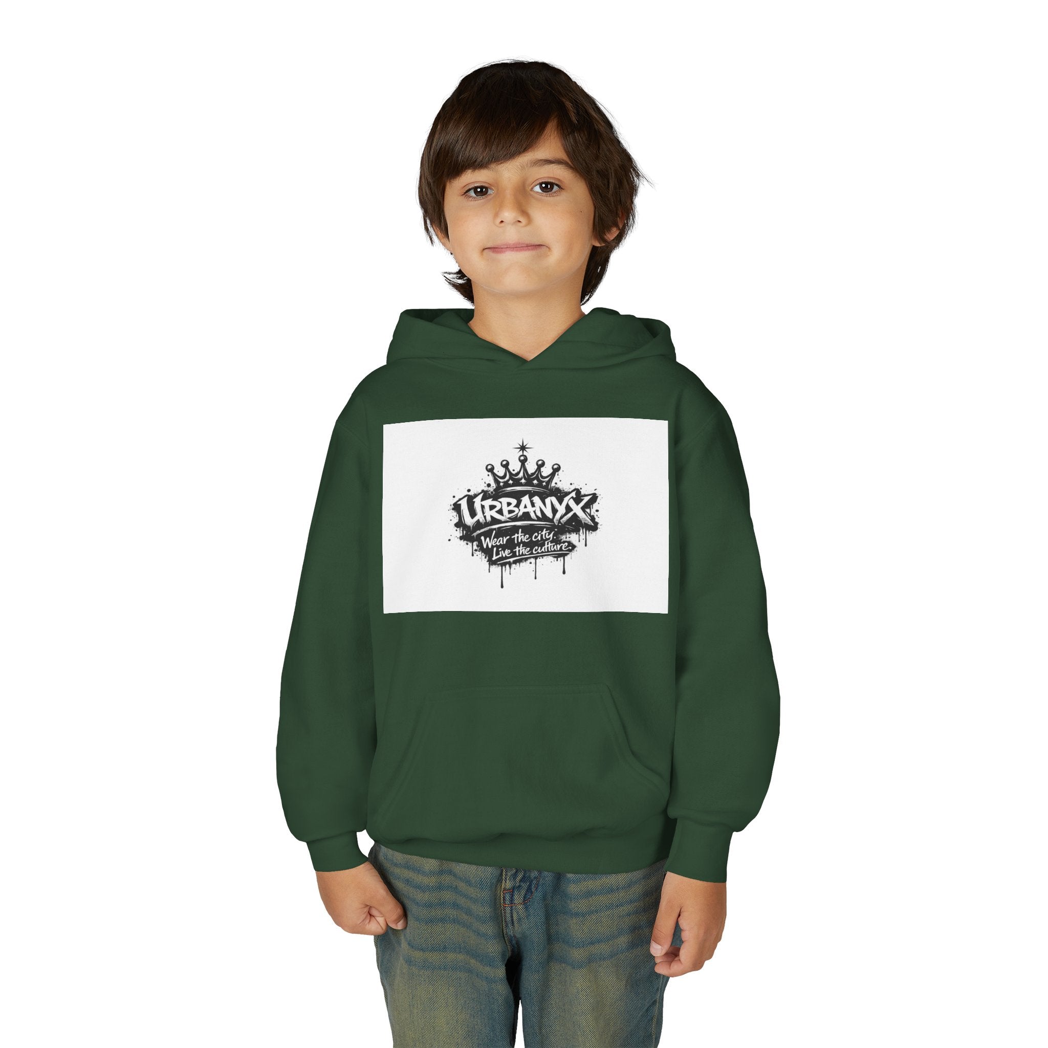 UrbanyX Youth Hoodie — UrbanX Graffiti Crown "Wear the City, Live the Culture" Streetwear