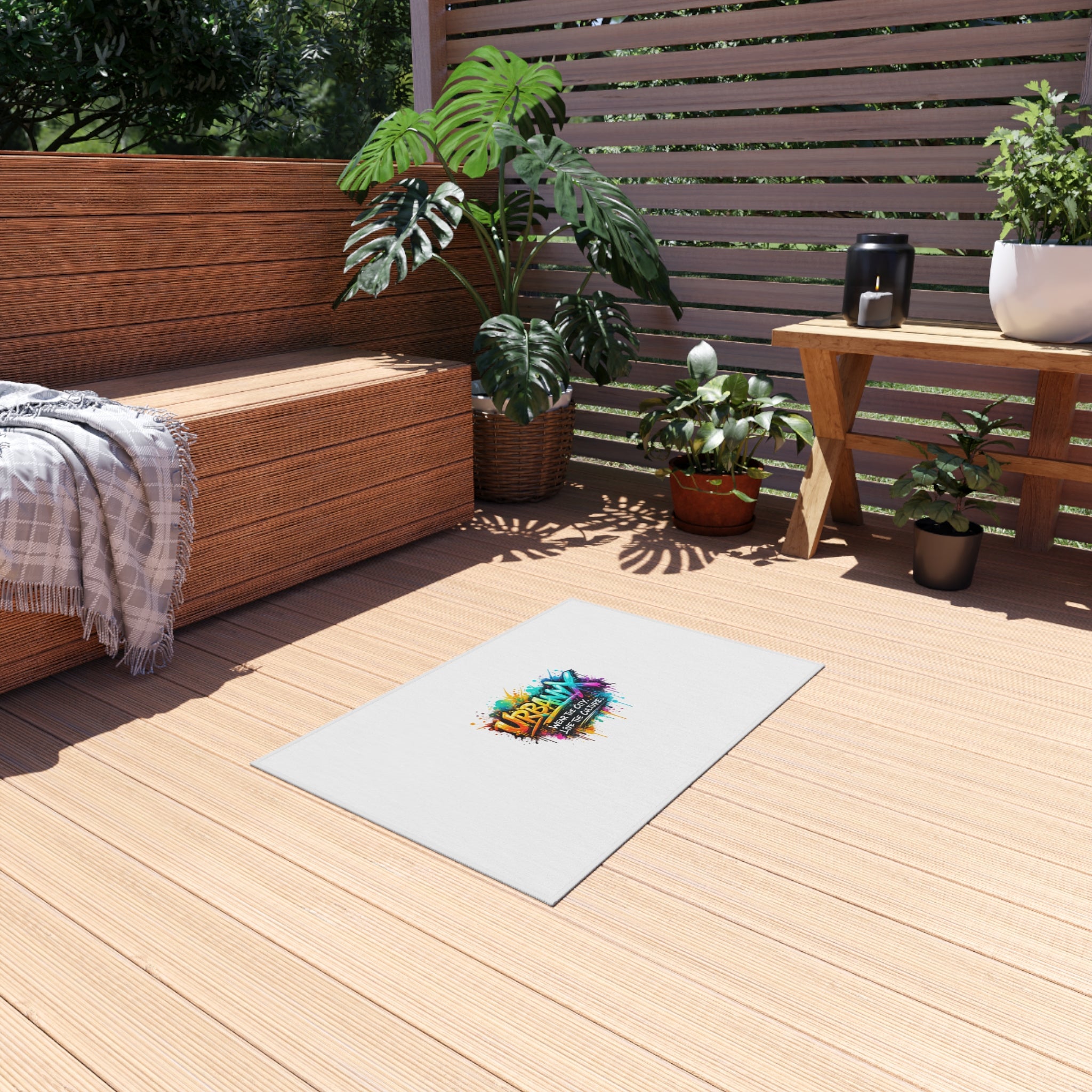 Urbanyx Graffiti Outdoor Rug — Colorful Street Art Doormat