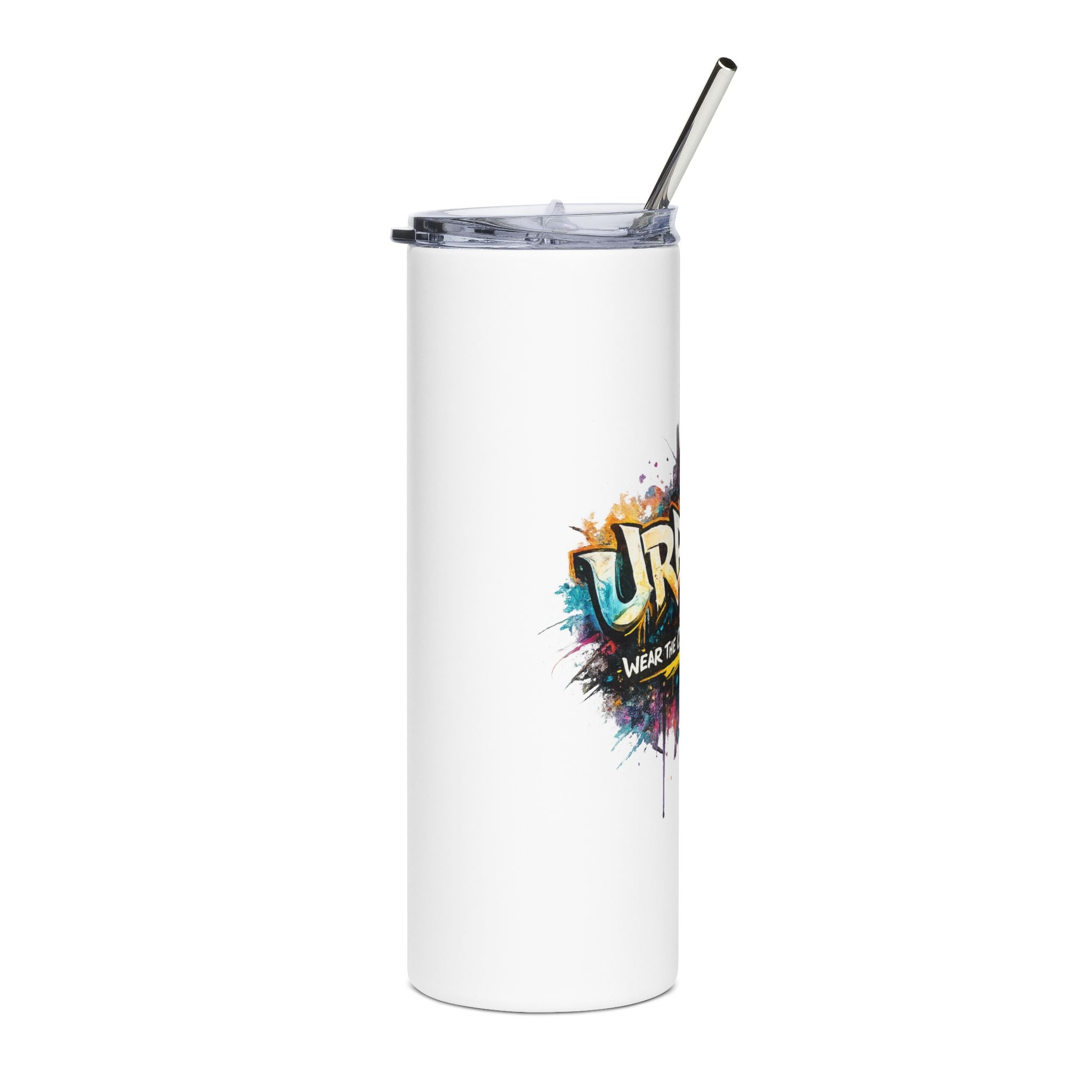 Urbanyx 20oz Stainless Tumbler — Colorful Graffiti "Wear the City, Live the Culture" Drinkware