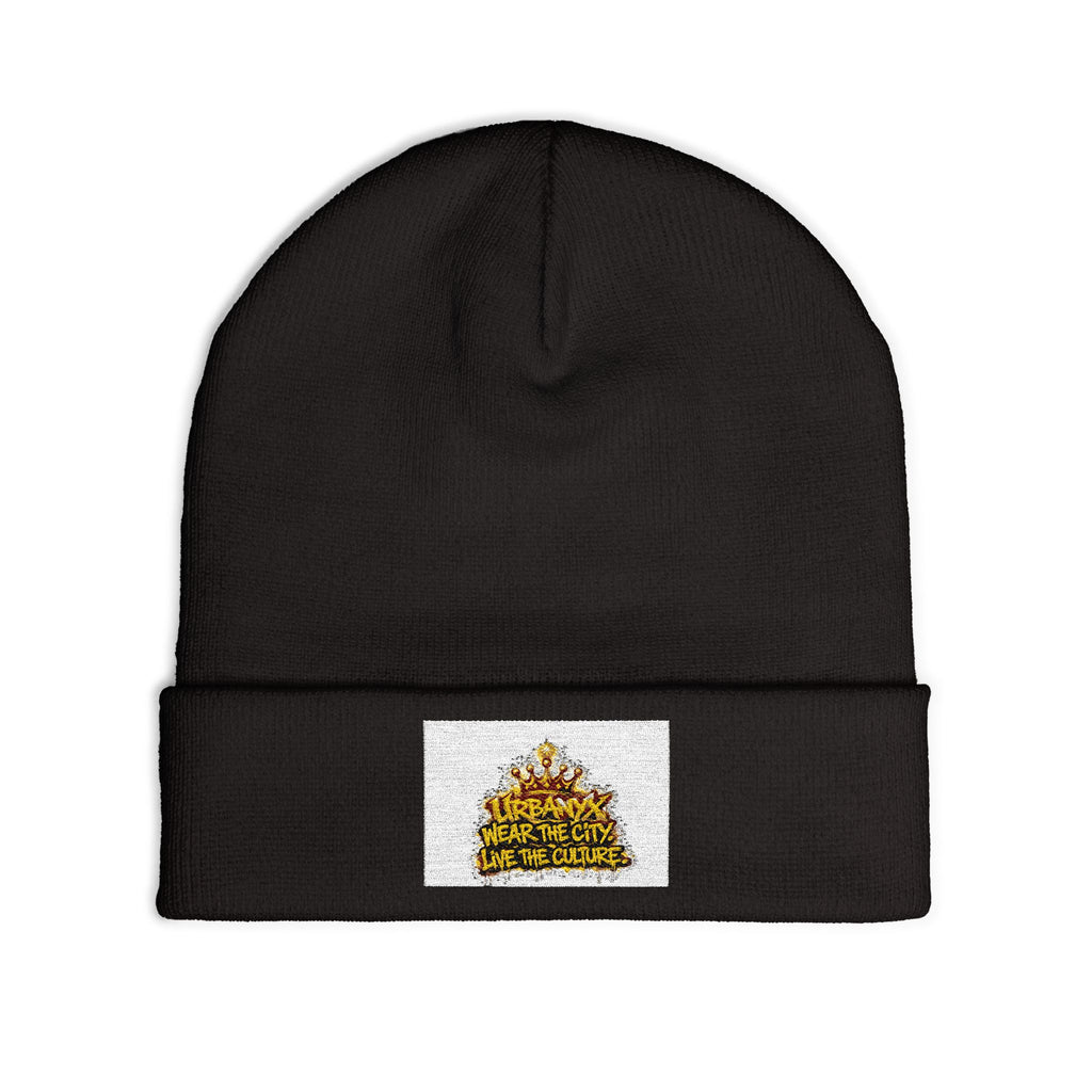 Urbanyx Embroidered Crown Knit Beanie — "Save the Cats, Save the Culture"