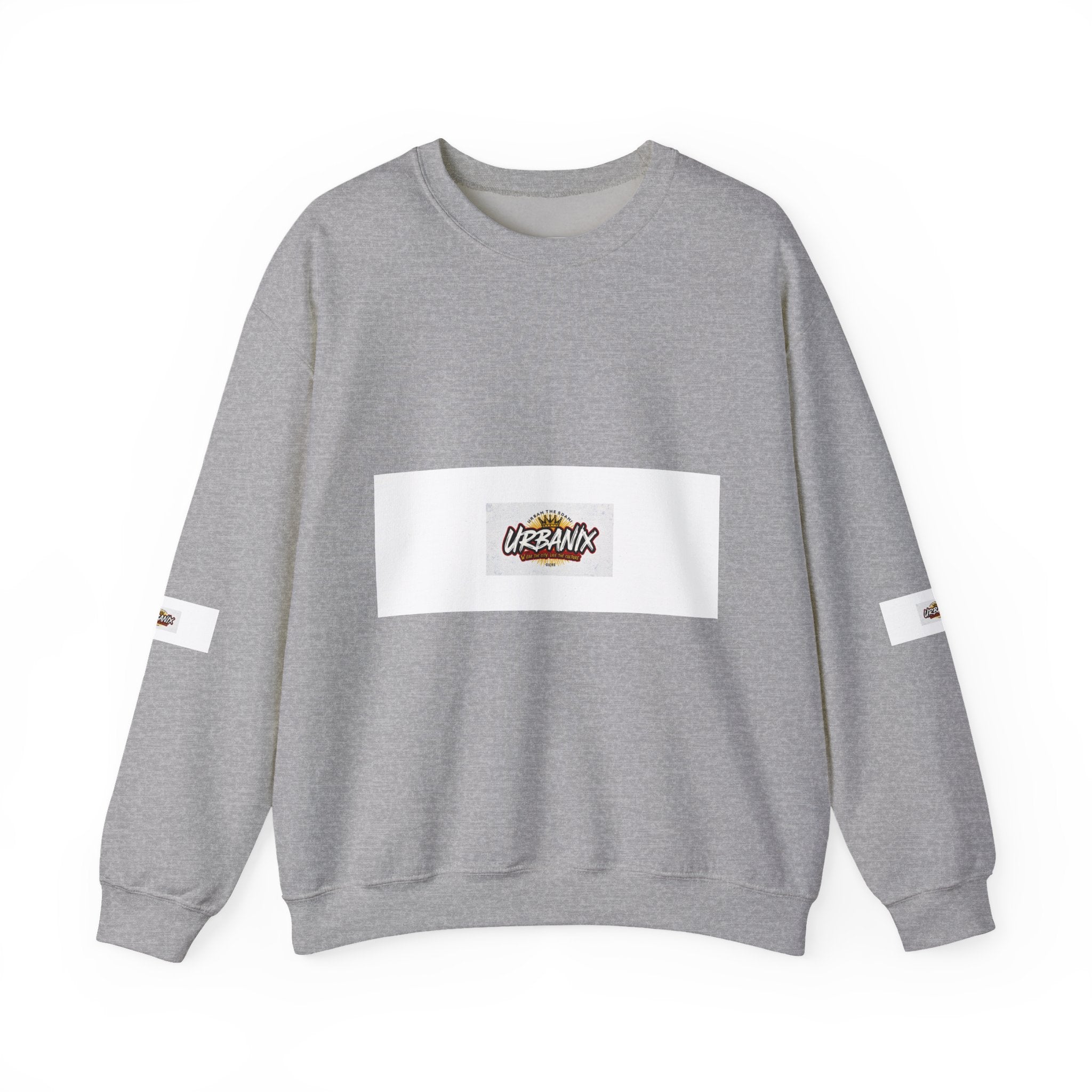 Crewneck Sweatshirt — 'Vibrant Urbanix' Logo Minimalist Streetwear