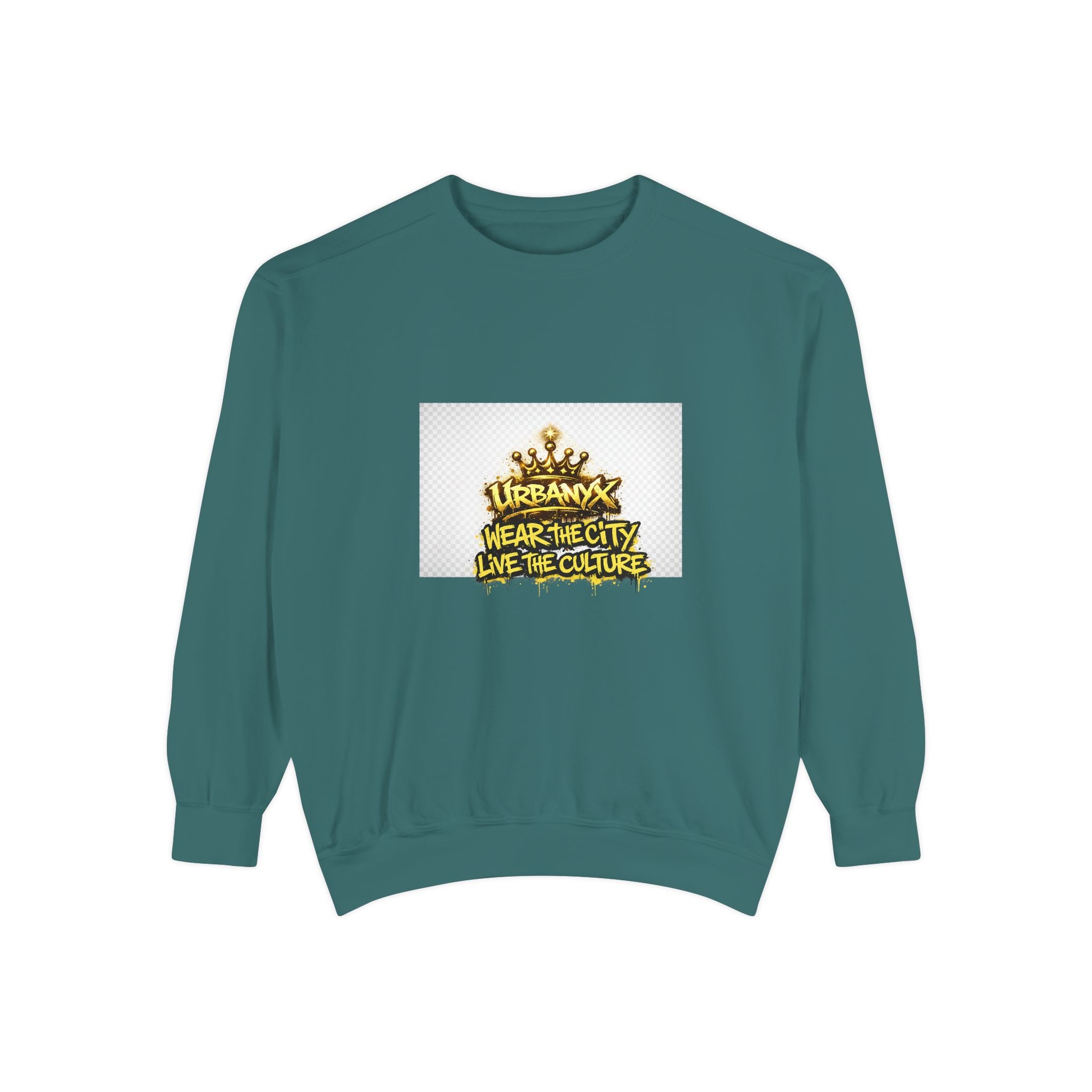 Urbanyx Crown Sweatshirt — "Wear The City Live The Culture" Graphic Crewneck