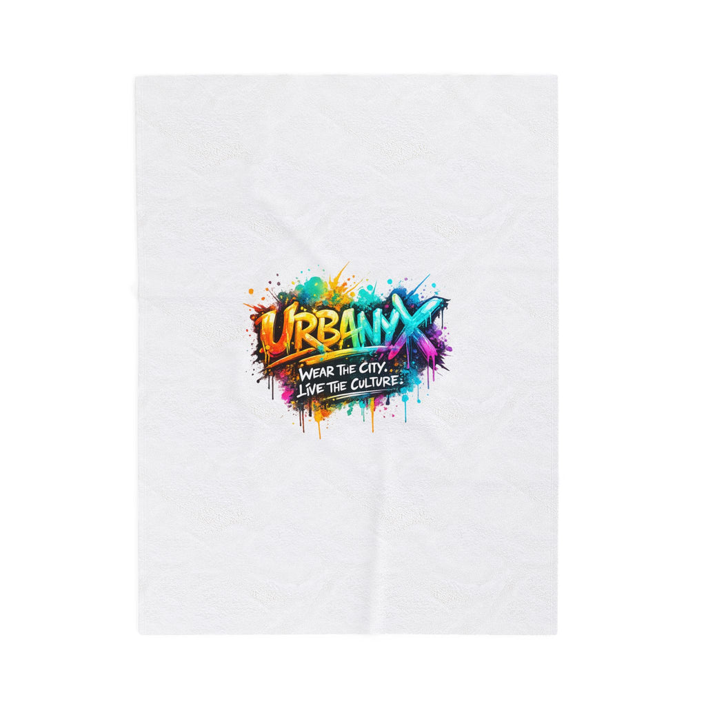 Urbanyx Graffiti Velveteen Plush Blanket — 'Wear the City, Live the Culture' Cozy Throw